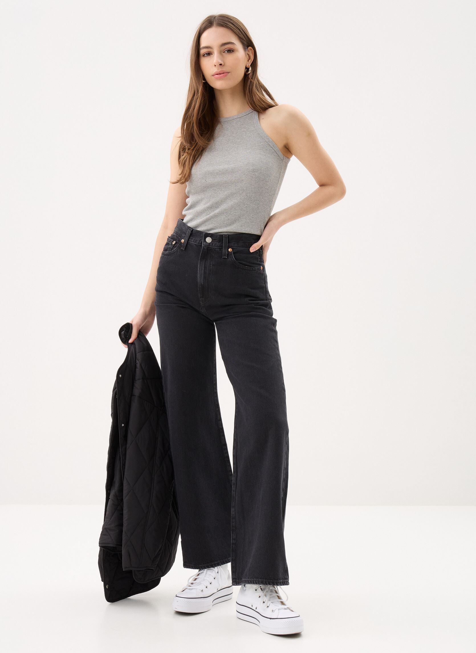 Wijde jeans / Flared Jeans Ribcage Wide Leg dames zwart Levi's Wijde jeans / Flared Jeans Ribcage Wide Leg dames zwart ROSIE POSIE