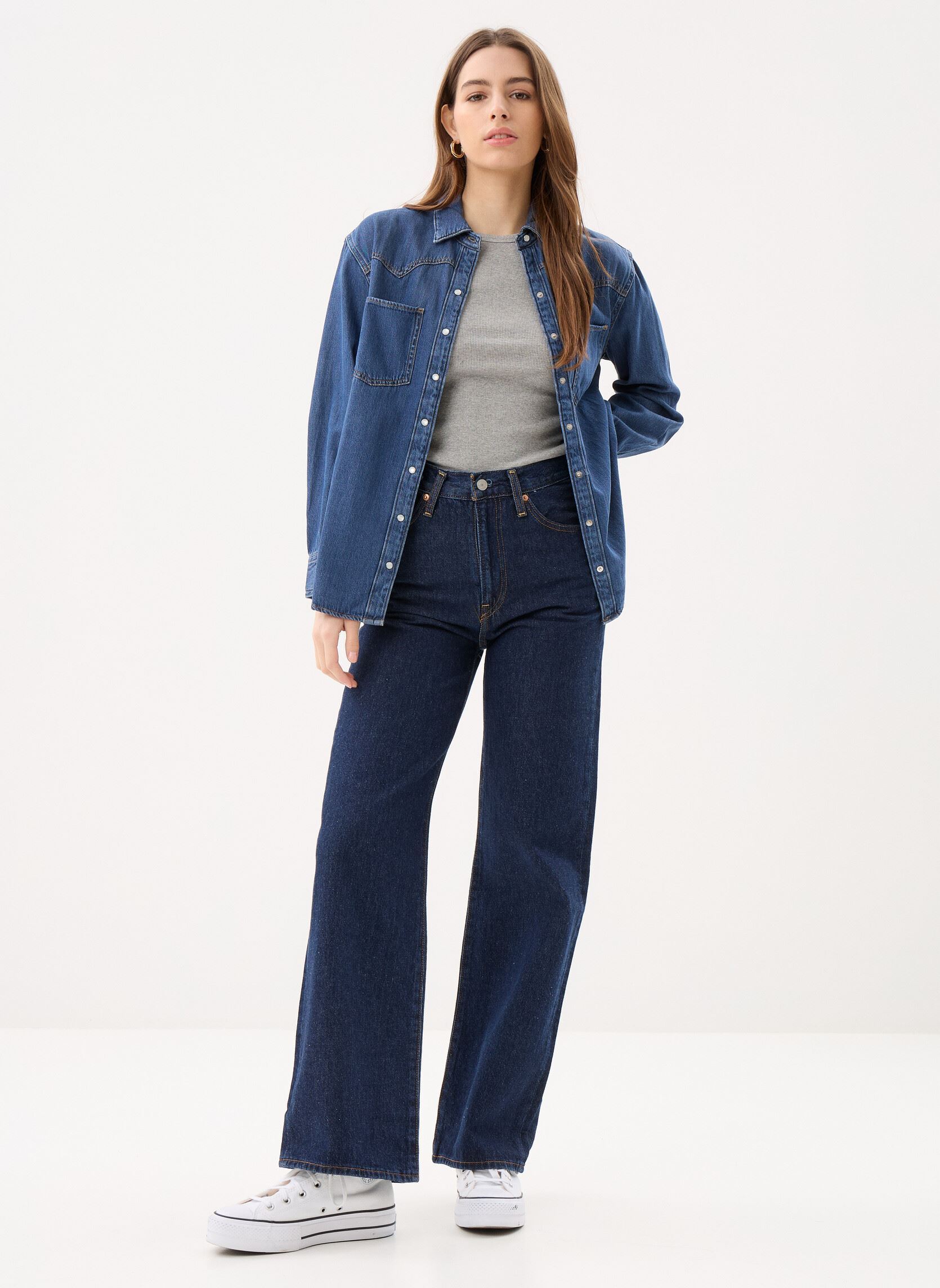 Wijde jeans / Flared Jeans Ribcage Wide Leg dames blauw Levi's Wijde jeans / Flared Jeans Ribcage Wide Leg dames blauw SHADED VIEW
