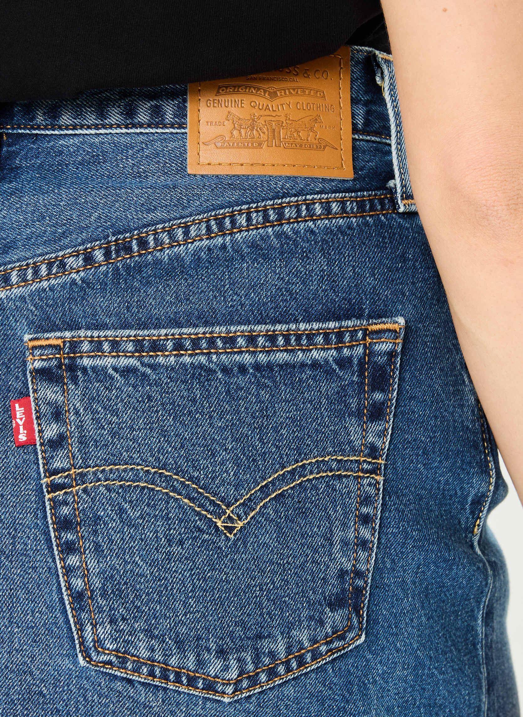 Jupes mi-longues Hr A-Line Decon Skirt femme bleu Levi's Jupes mi-longues Hr A-Line Decon Skirt femme bleu Mid Morning
