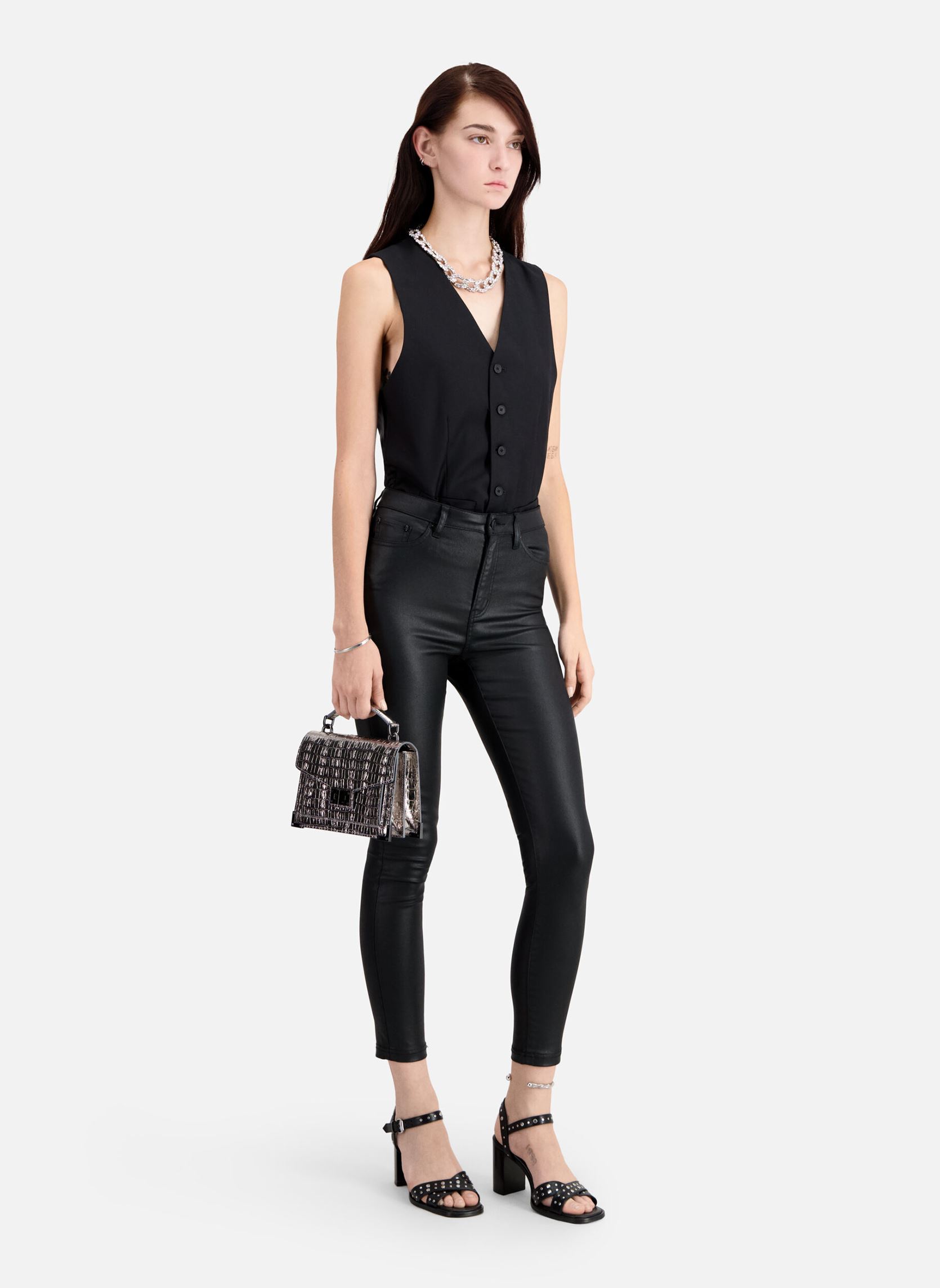 Jeans slim et skinny FJEA17068K femme noir The Kooples Jeans slim et skinny FJEA17068K femme noir BLA01