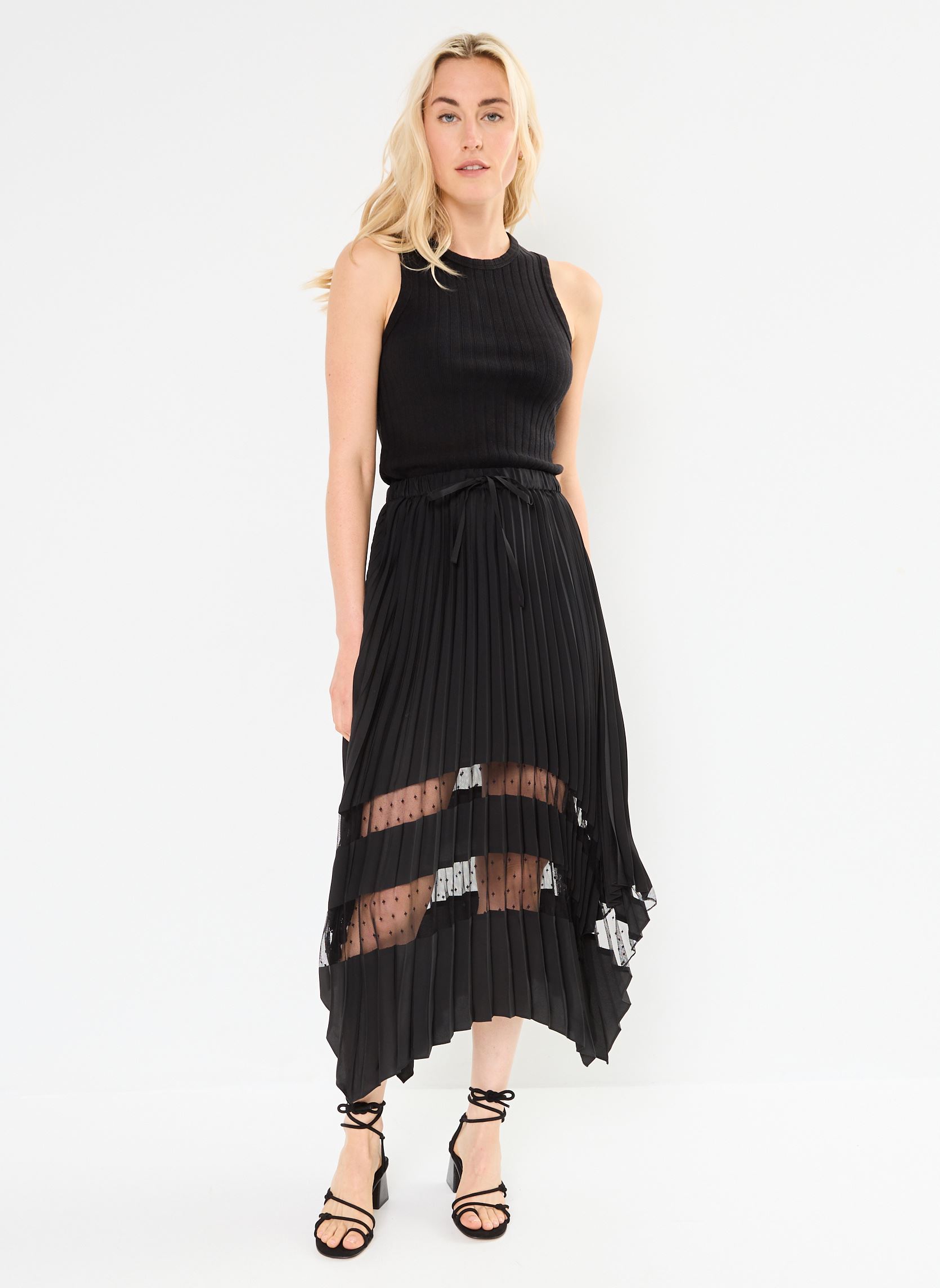 Midi-Röcke FJUP26075K damen schwarz The Kooples Midi-Röcke FJUP26075K damen schwarz BLA01