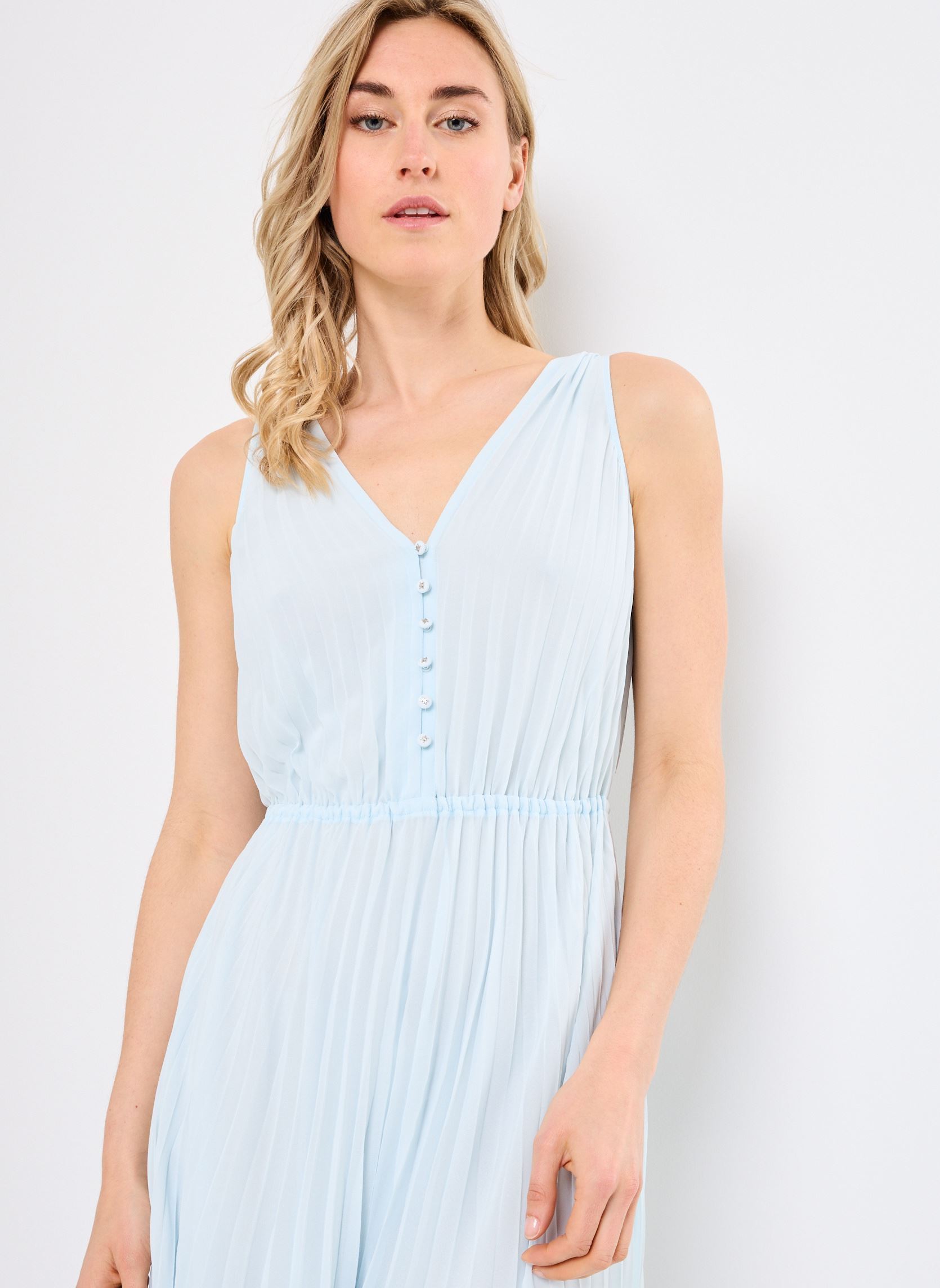 Robes longues FROB28179K femme bleu The Kooples Robes longues FROB28179K femme bleu BLU32