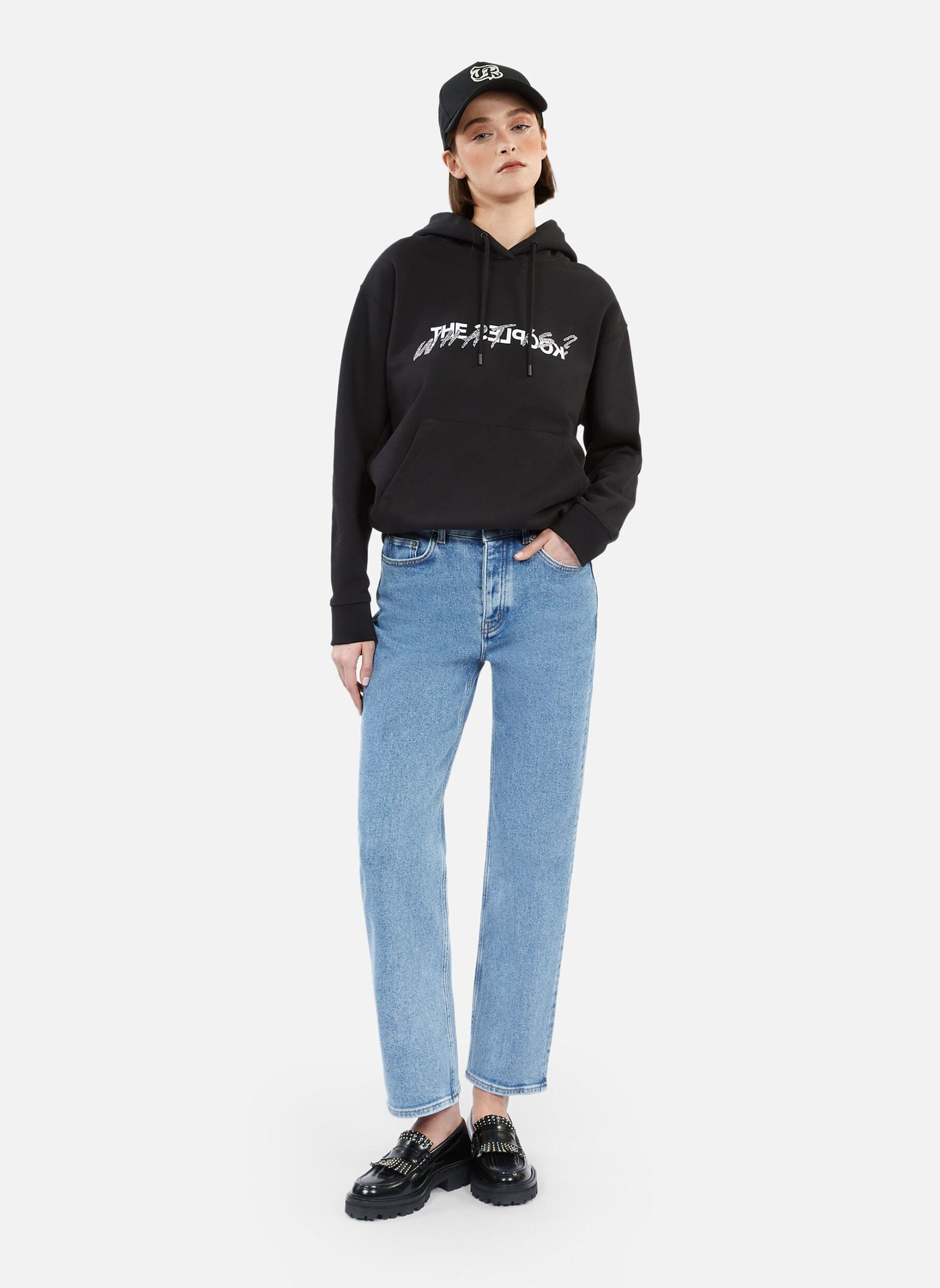 Sweats à capuche FSWE26013K femme noir The Kooples Sweats à capuche FSWE26013K femme noir BLA01