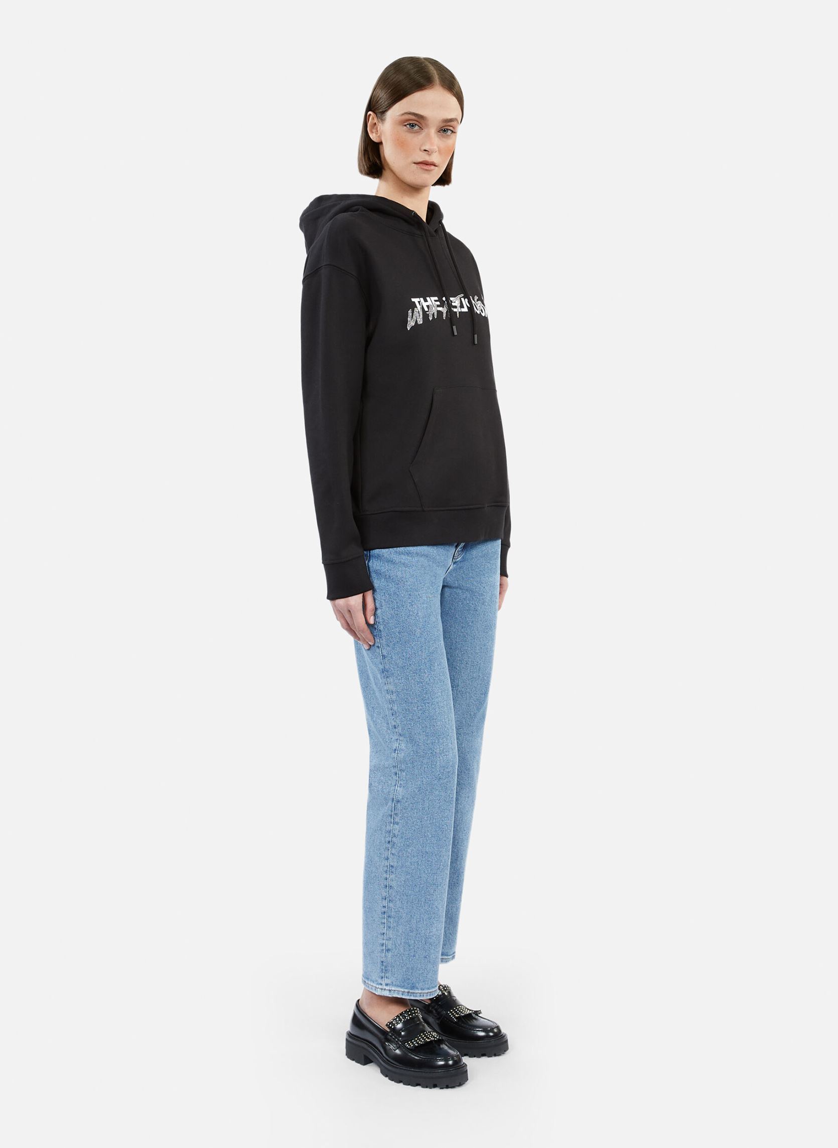 Sweats à capuche FSWE26013K femme noir The Kooples Sweats à capuche FSWE26013K femme noir BLA01