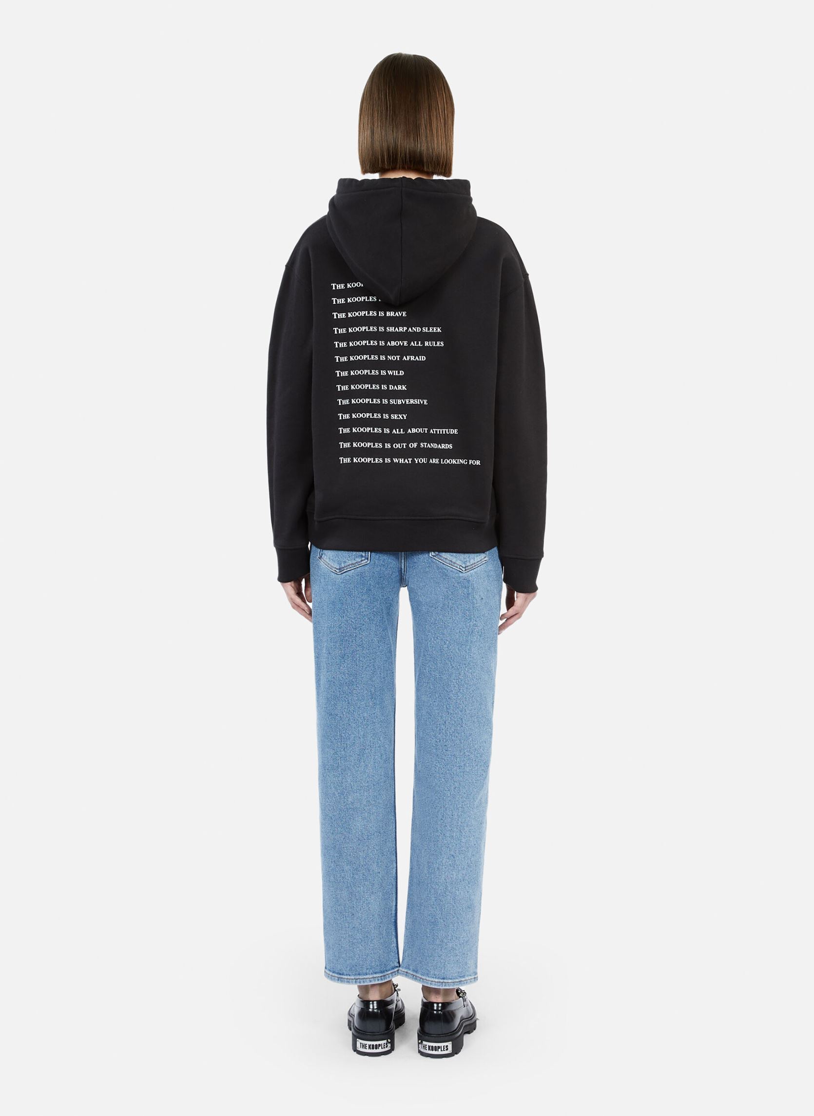 Sweats à capuche FSWE26013K femme noir The Kooples Sweats à capuche FSWE26013K femme noir BLA01