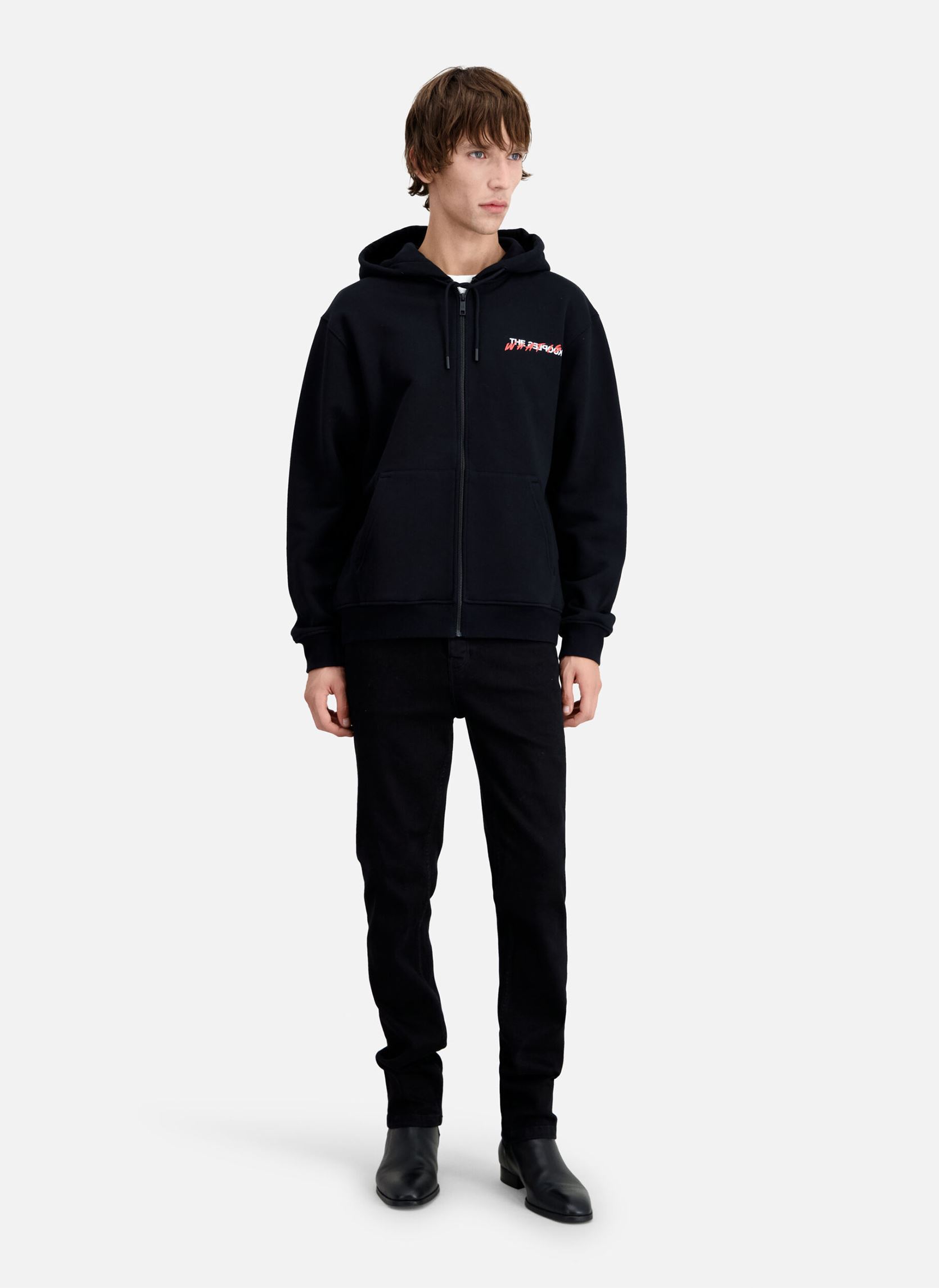 Sweats zippés HSWE27120K homme noir The Kooples Sweats zippés HSWE27120K homme noir BLA01