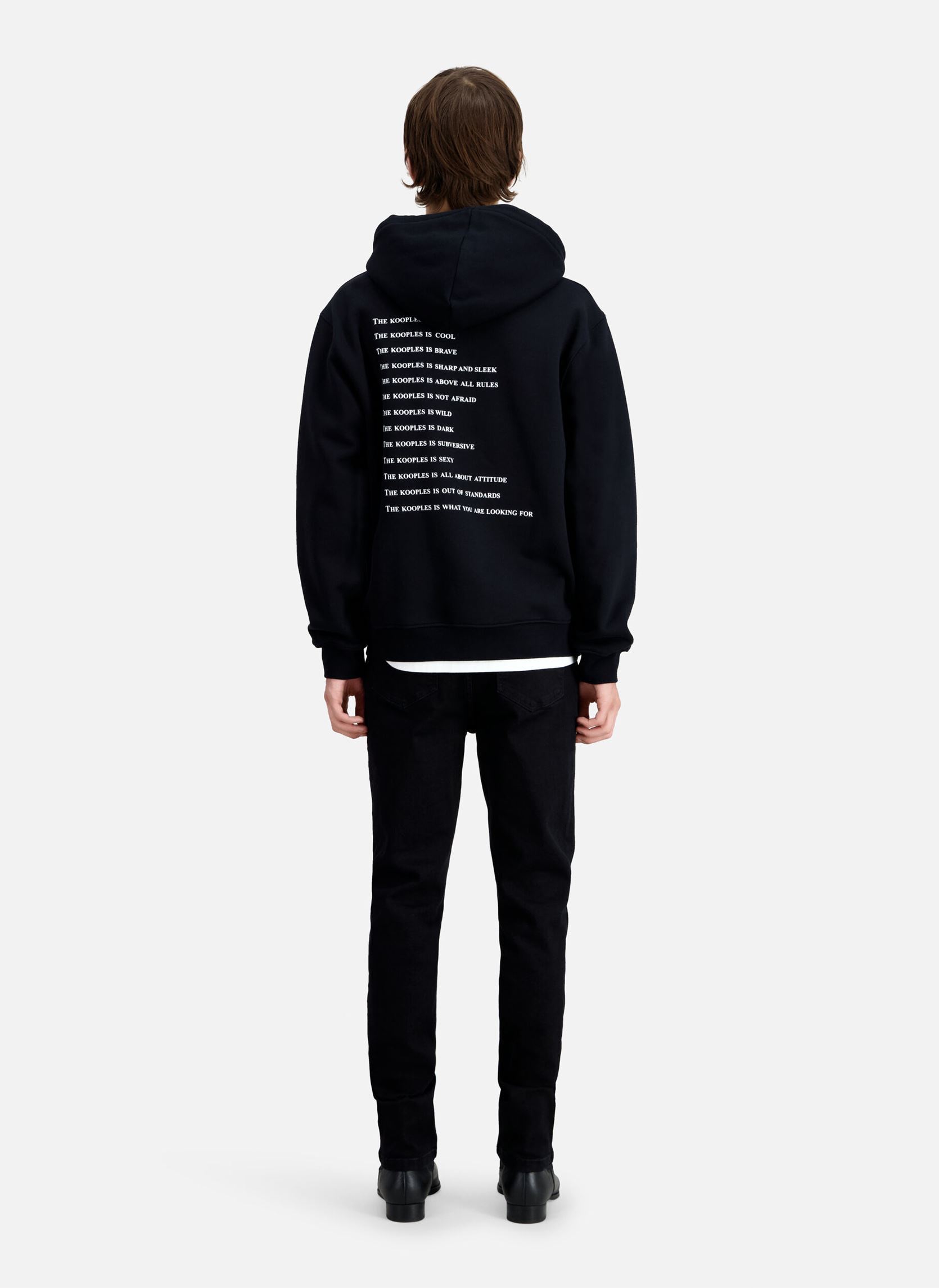 Sweats zippés HSWE27120K homme noir The Kooples Sweats zippés HSWE27120K homme noir BLA01