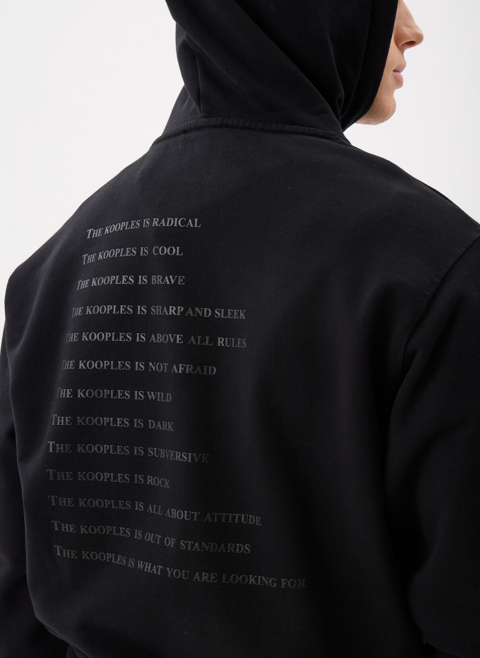 Sweats à capuche HSWE27010K noir The Kooples Sweats à capuche HSWE27010K noir BLA01