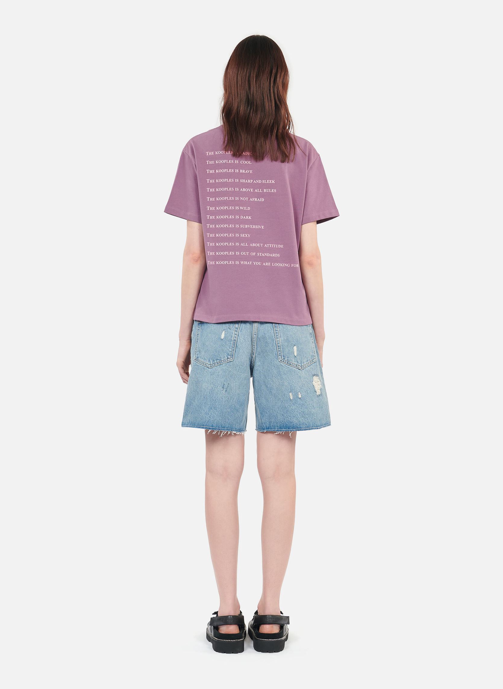 Tee-shirts manches courtes FTSC29015K femme violet The Kooples Tee-shirts manches courtes FTSC29015K femme violet PUR08
