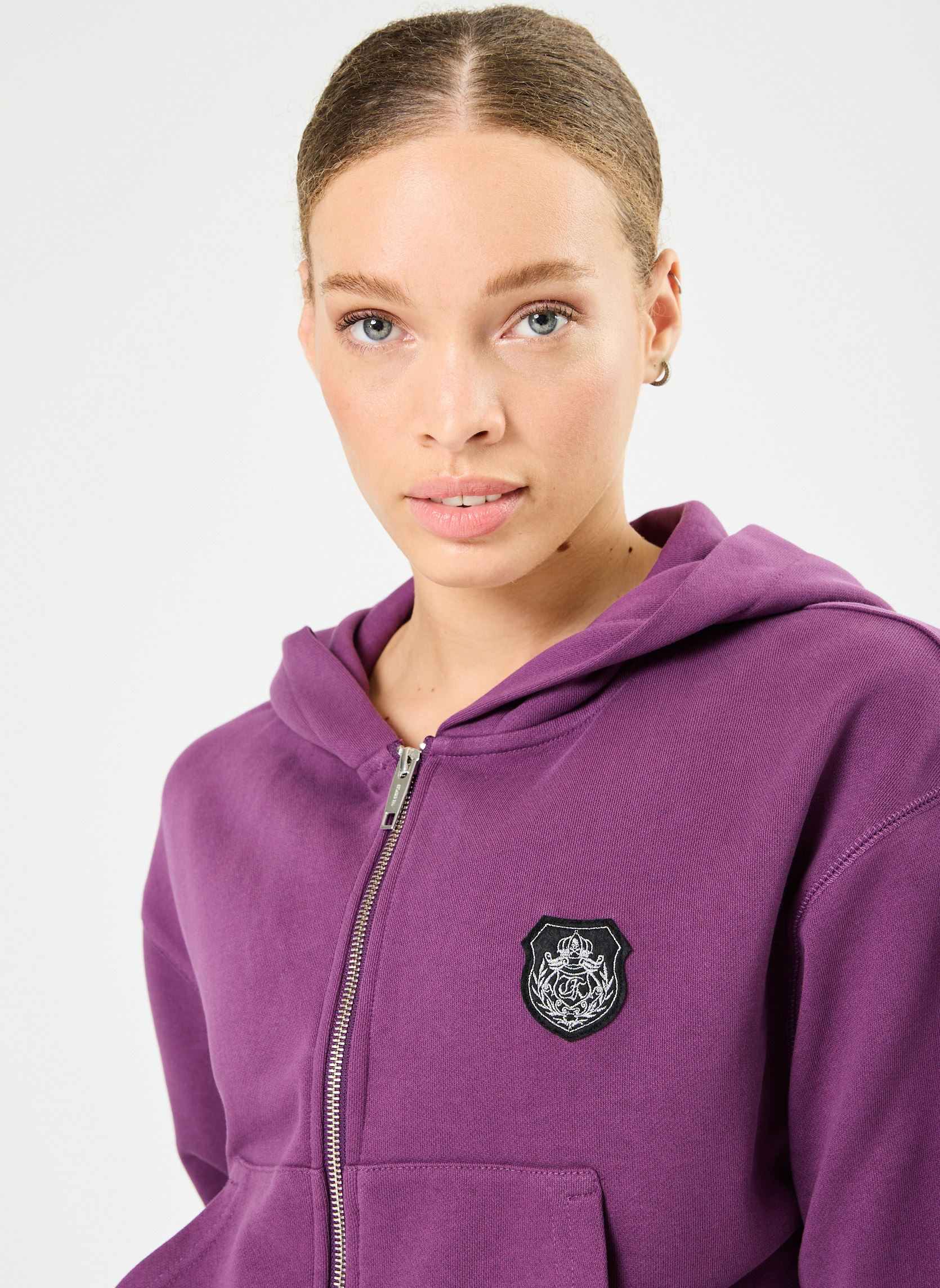 Sweats zippés FSWE29001K femme violet The Kooples Sweats zippés FSWE29001K femme violet PUR08