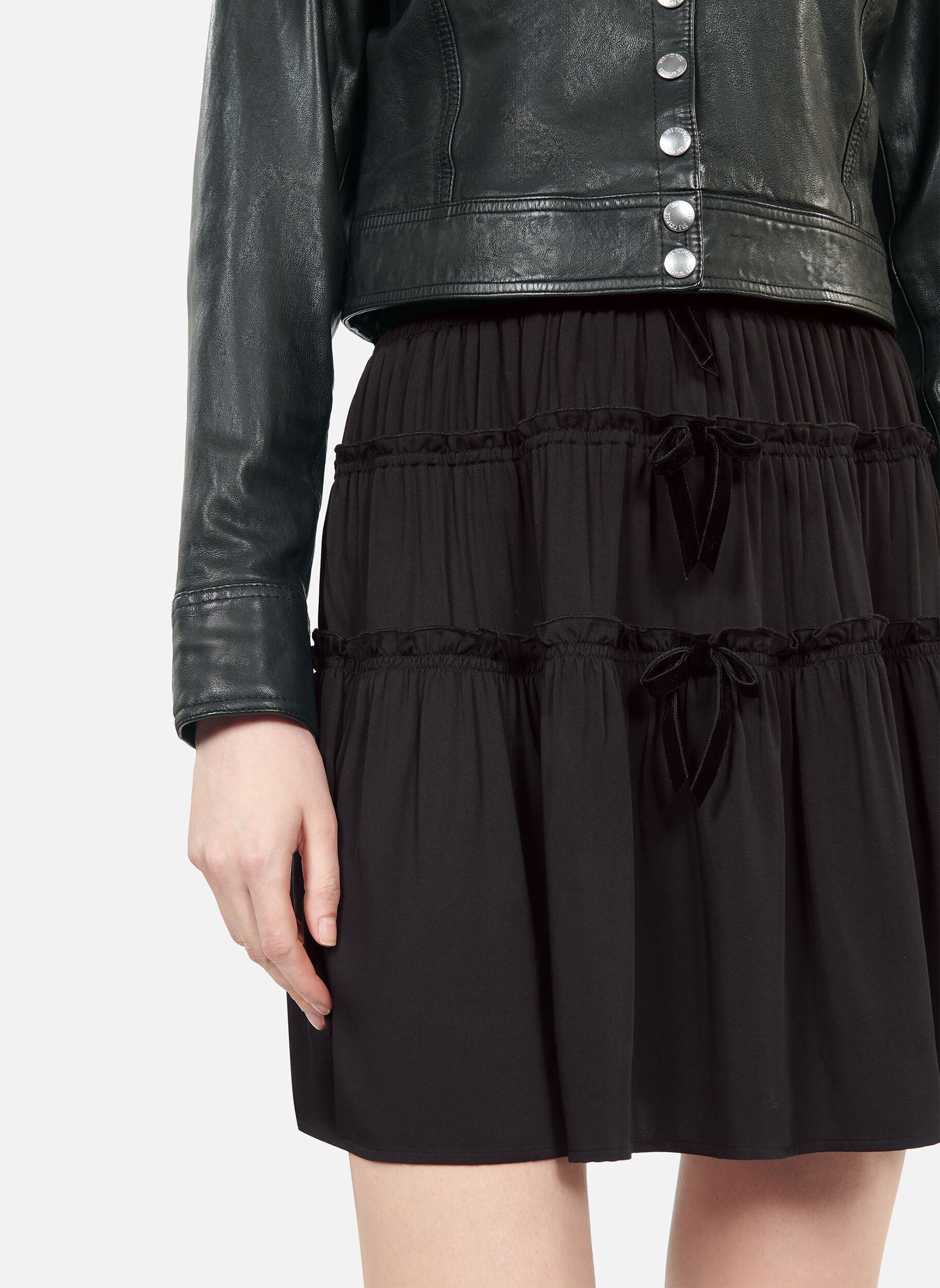 Korte rokken FJUP29005K dames zwart The Kooples Korte rokken FJUP29005K dames zwart BLA01