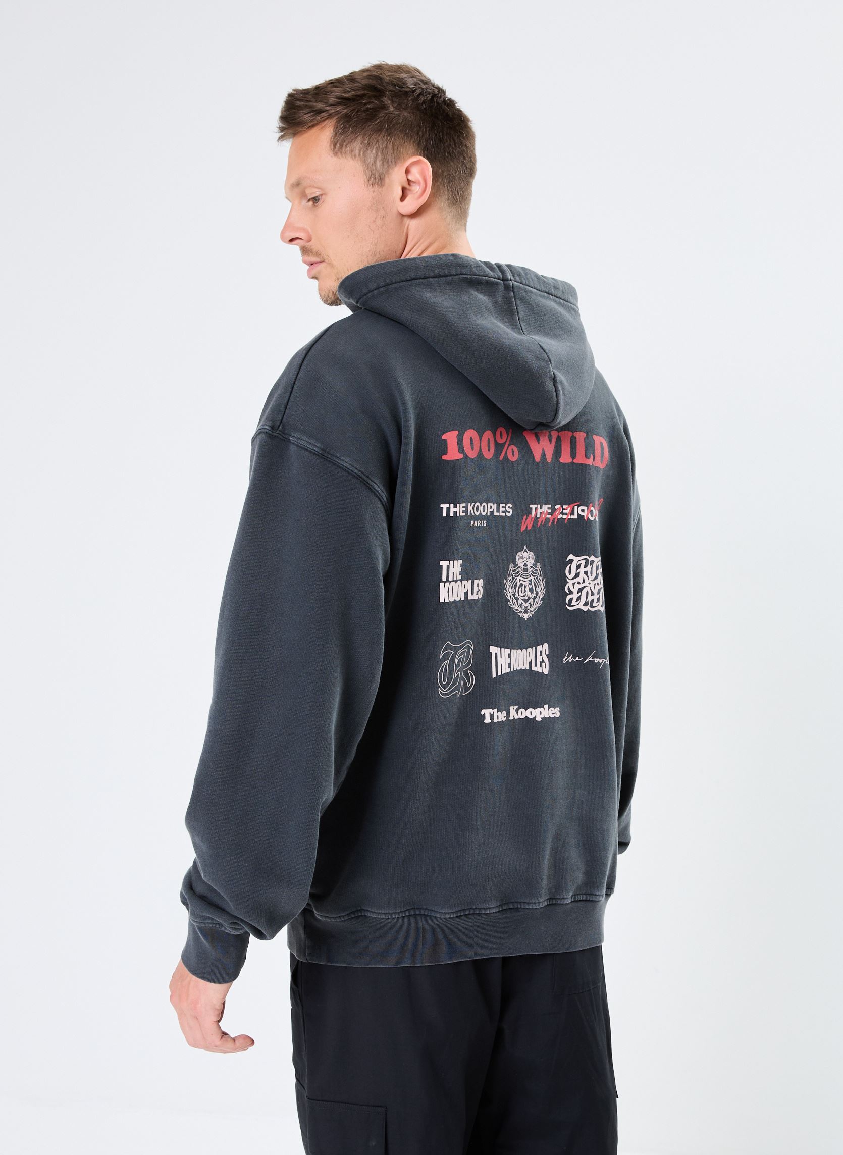 Sweats à capuche HSWE29004K homme noir The Kooples Sweats à capuche HSWE29004K homme noir BLA55