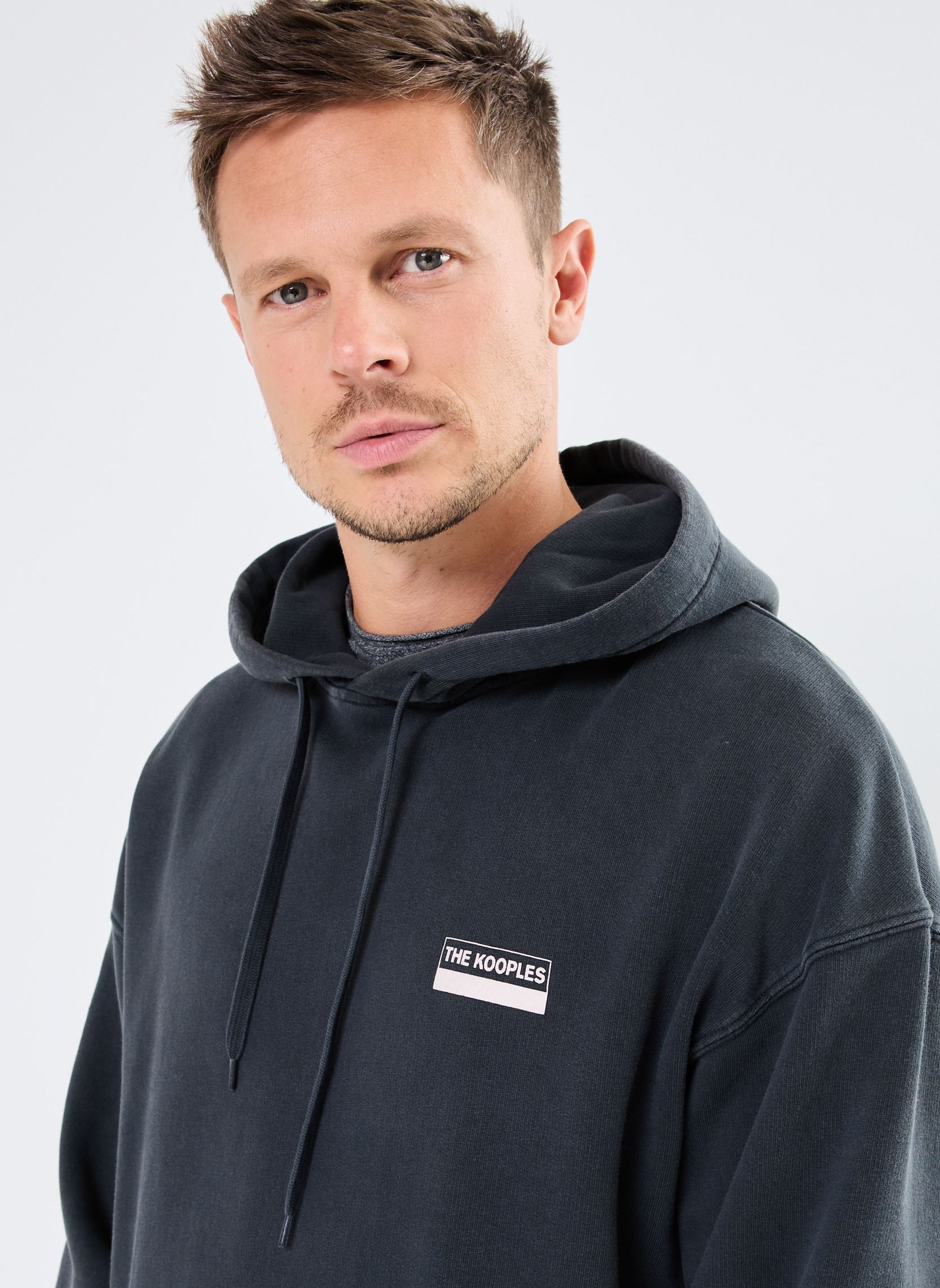 Sweats à capuche HSWE29004K homme noir The Kooples Sweats à capuche HSWE29004K homme noir BLA55