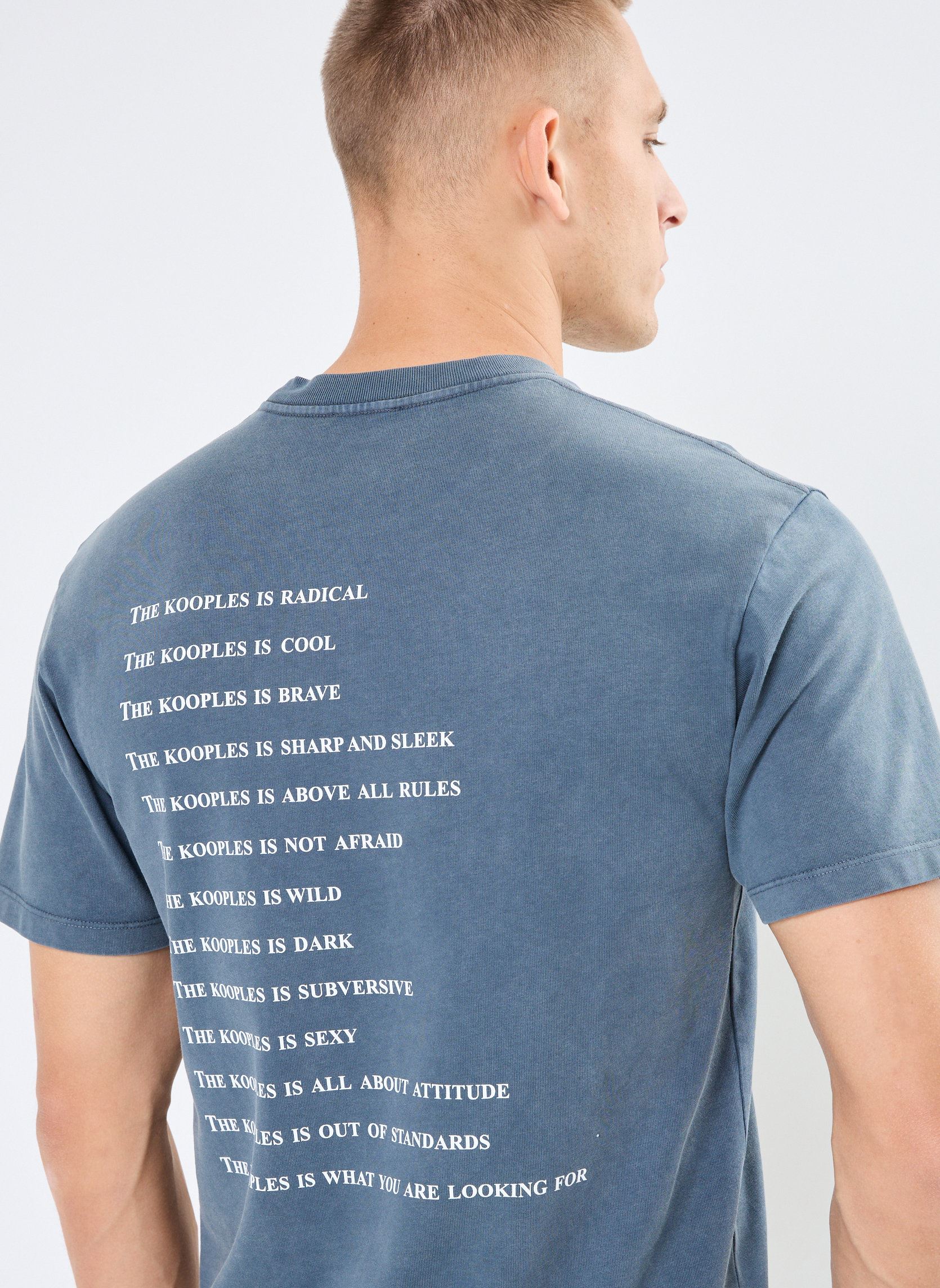Tee-shirts manches courtes HTSC29014K homme bleu The Kooples Tee-shirts manches courtes HTSC29014K homme bleu BLU02