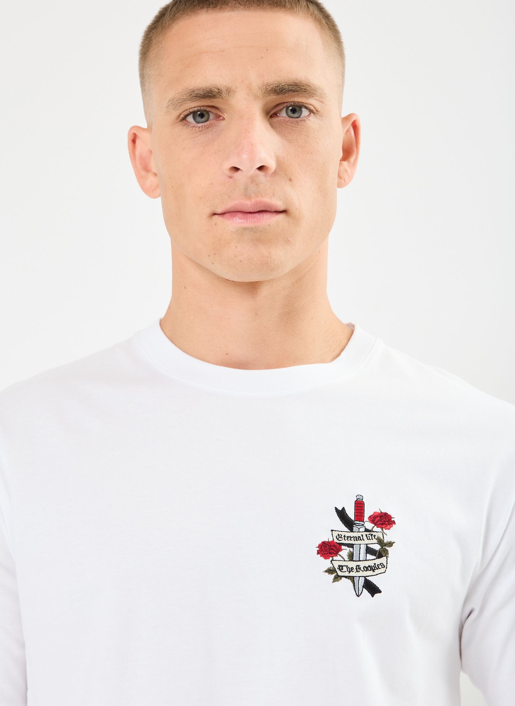 Tee-shirts manches courtes HTSC29036K homme blanc The Kooples Tee-shirts manches courtes HTSC29036K homme blanc WHI01