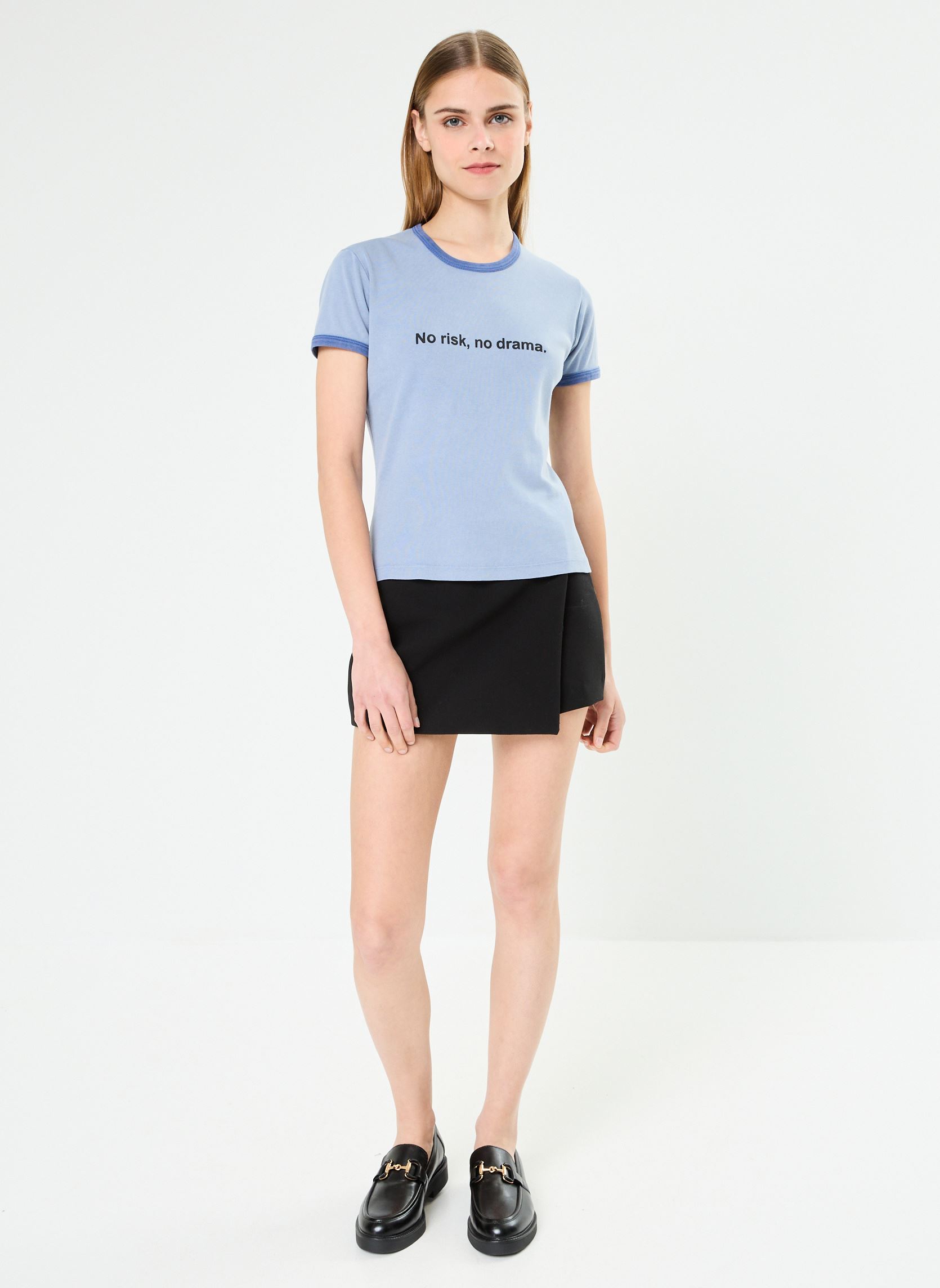 T-shirt a maniche corte FTSC29010K donna blu The Kooples T-shirt a maniche corte FTSC29010K donna blu BLU12