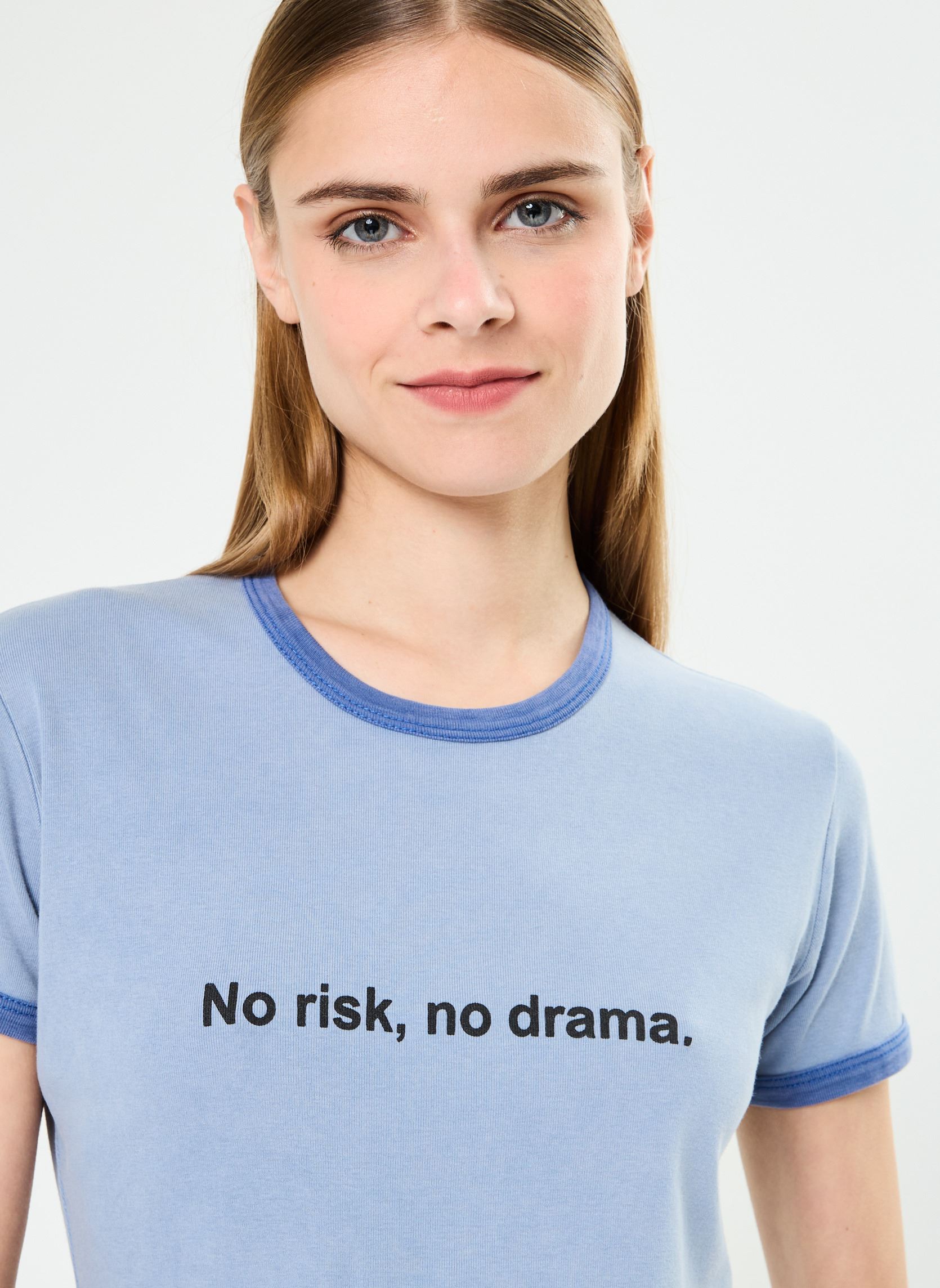 T-shirt a maniche corte FTSC29010K donna blu The Kooples T-shirt a maniche corte FTSC29010K donna blu BLU12