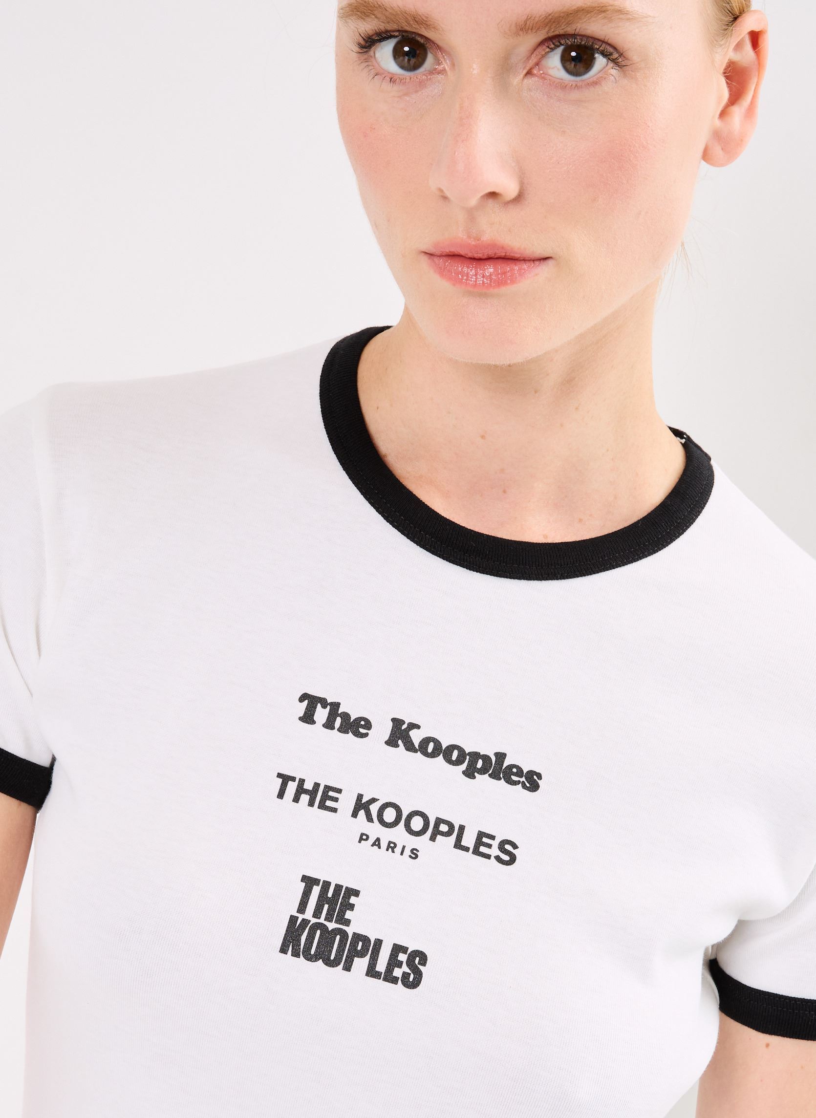 Tee-shirts manches courtes FTSC29000K femme blanc The Kooples Tee-shirts manches courtes FTSC29000K femme blanc WHI01
