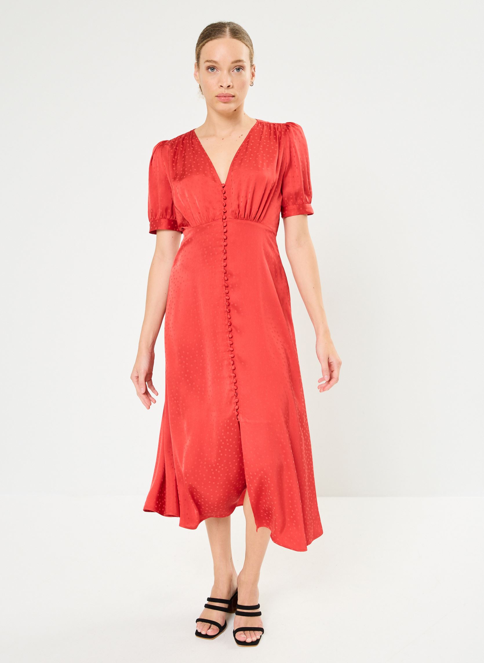 Jurken FROB29043K dames rood The Kooples Jurken FROB29043K dames rood RED09
