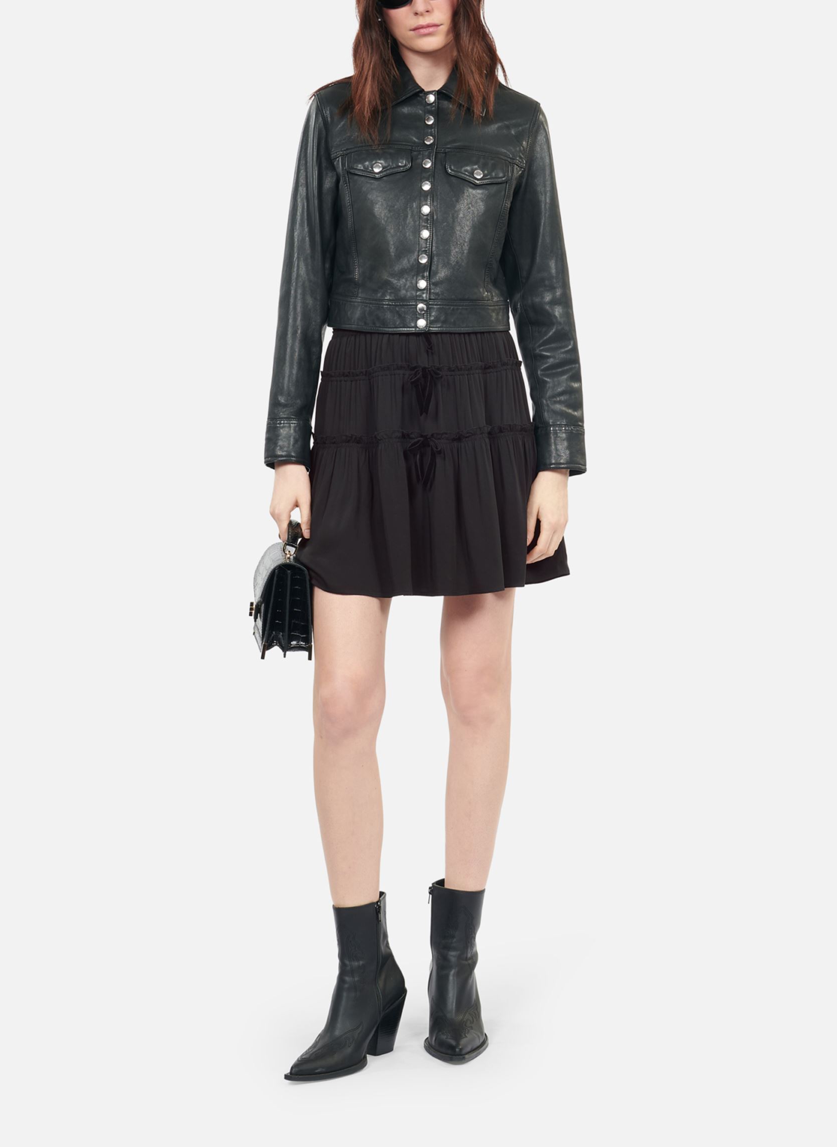 Gonne lunghe FJUP29007K donna nero The Kooples Gonne lunghe FJUP29007K donna nero BLA01