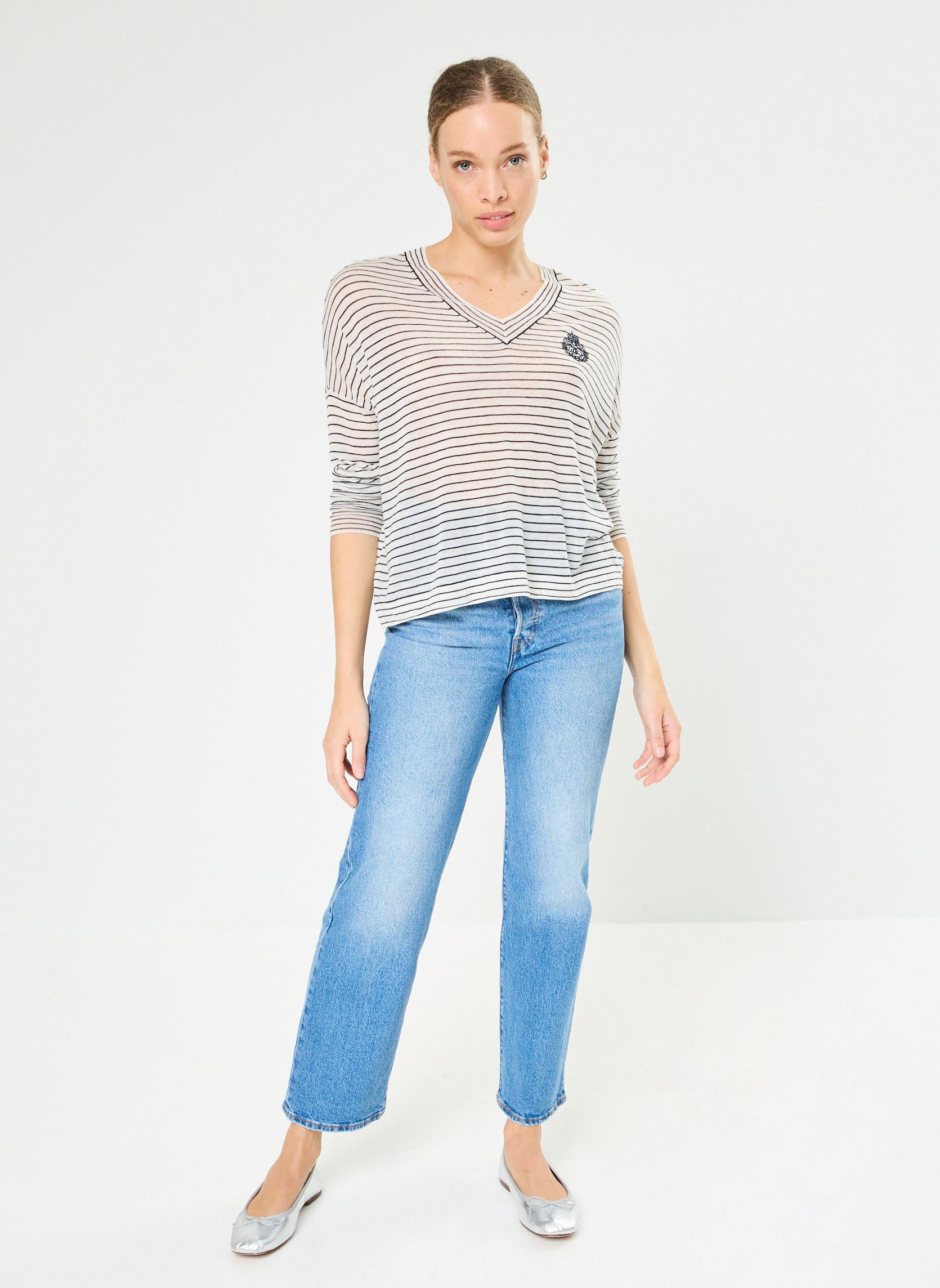 Jerseys FPUL29006K mujer blanco The Kooples Jerseys FPUL29006K mujer blanco WHI05