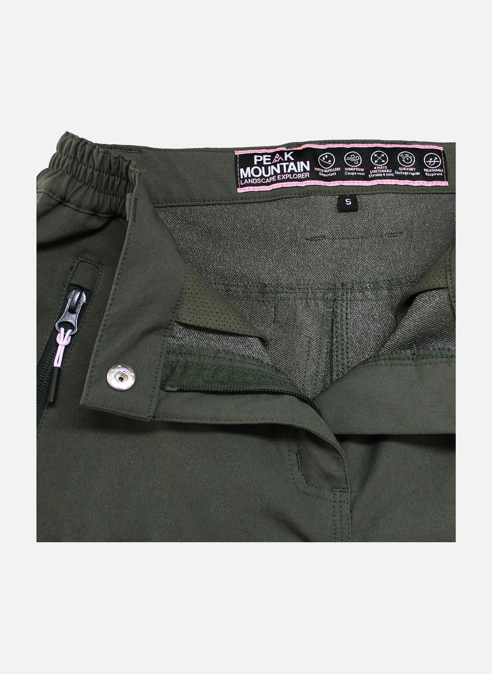 Pantalon Randonnée Femme Columbia Titanium - Taille 8 (W32 L31) - Kaki/vert