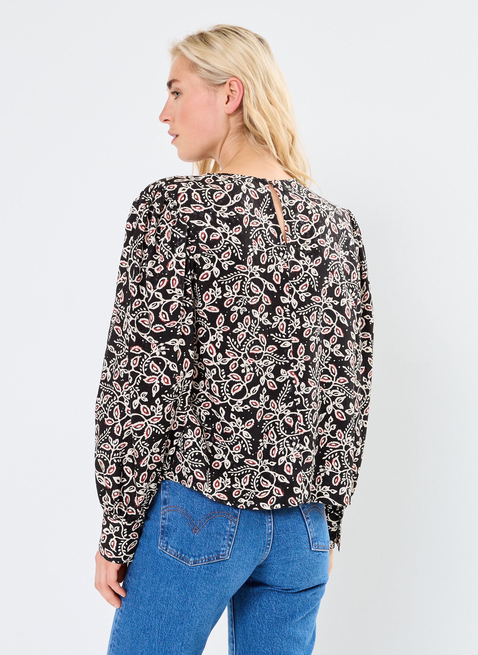 Blouses met lange mouwen Nimes dames zwart Grace & Mila Blouses met lange mouwen Nimes dames zwart Noir