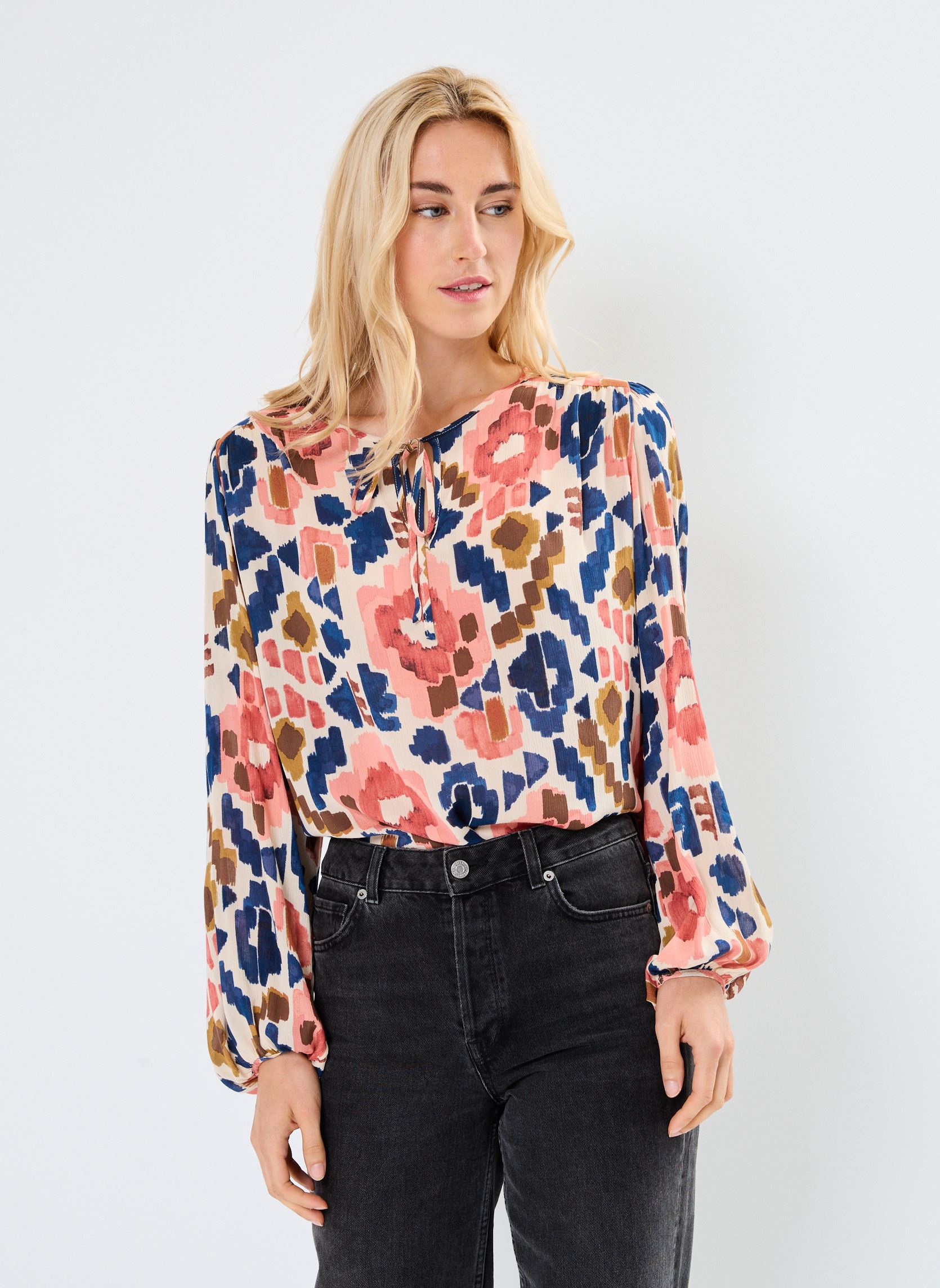 Langarm-Blusen Nolene damen mehrfarbig Grace & Mila Langarm-Blusen Nolene damen mehrfarbig Beige