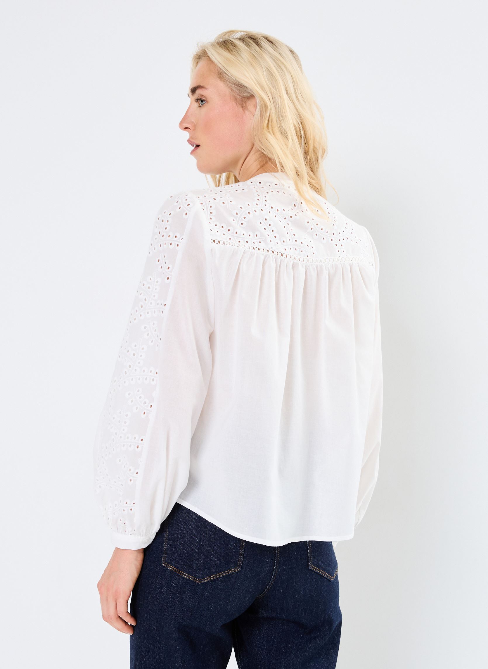 Blouses met lange mouwen Nolisa dames wit Grace & Mila Blouses met lange mouwen Nolisa dames wit Ecru