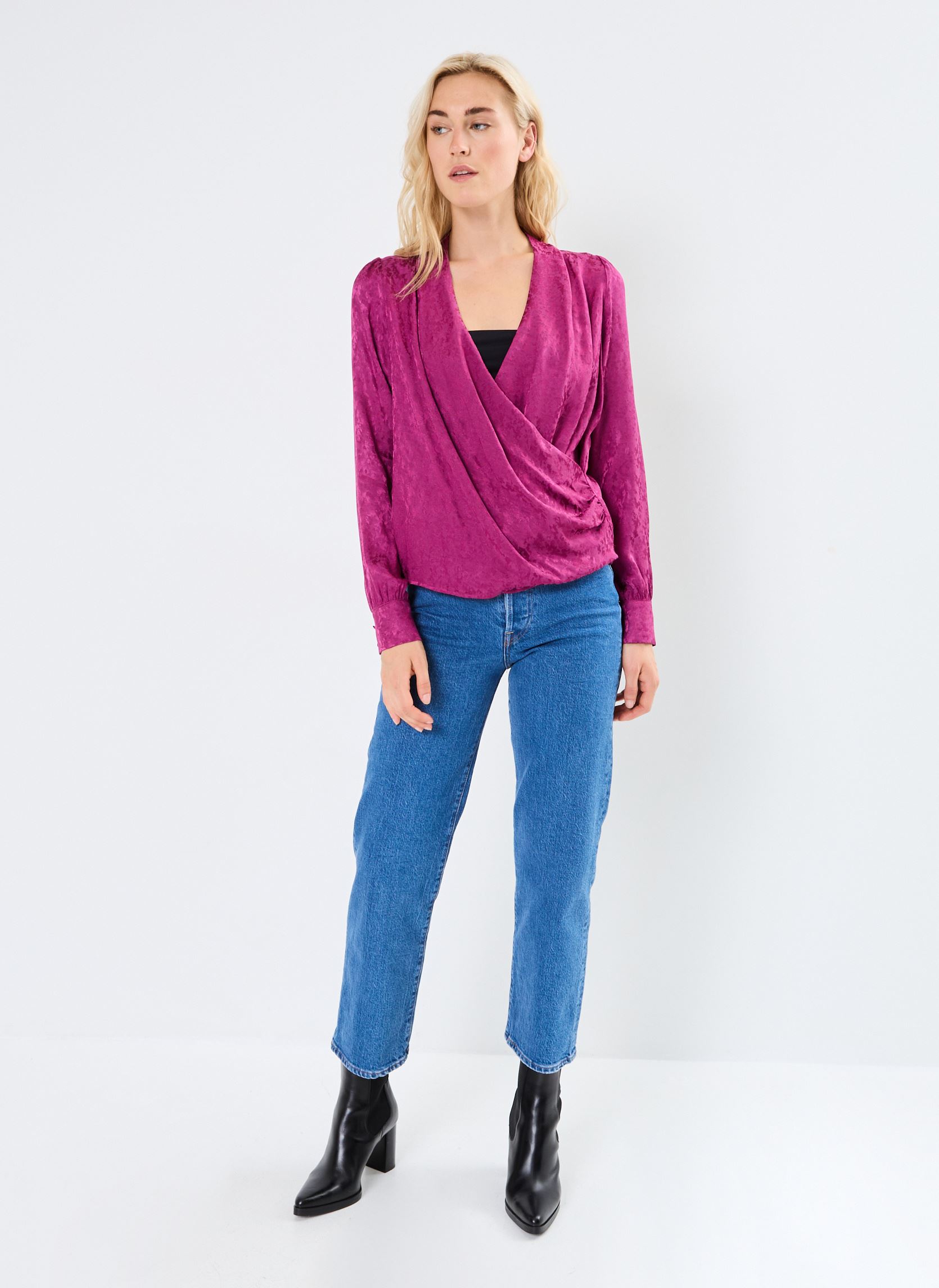 Blouses met lange mouwen Nonna dames roze Grace & Mila Blouses met lange mouwen Nonna dames roze Pivoine