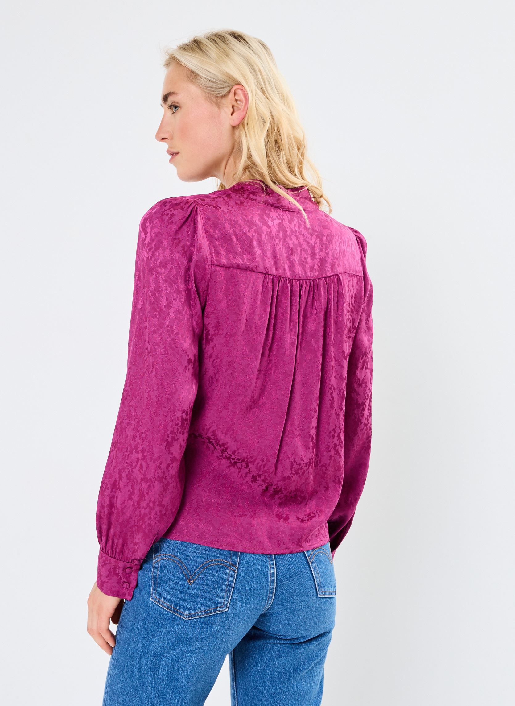 Blouses met lange mouwen Nonna dames roze Grace & Mila Blouses met lange mouwen Nonna dames roze Pivoine