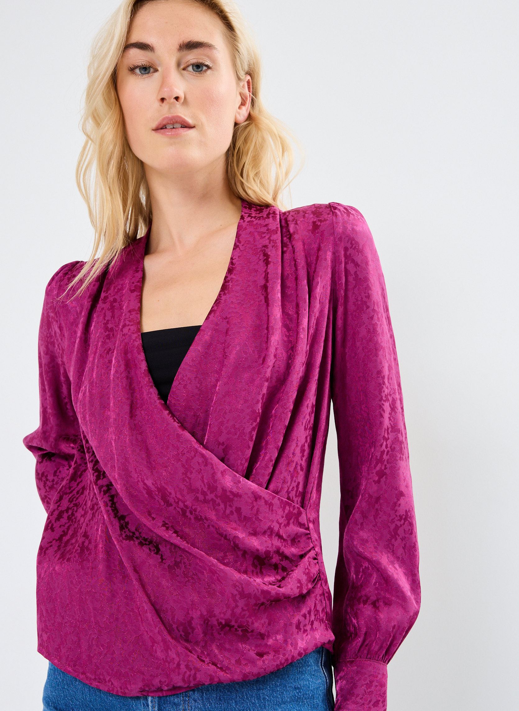 Blouses met lange mouwen Nonna dames roze Grace & Mila Blouses met lange mouwen Nonna dames roze Pivoine