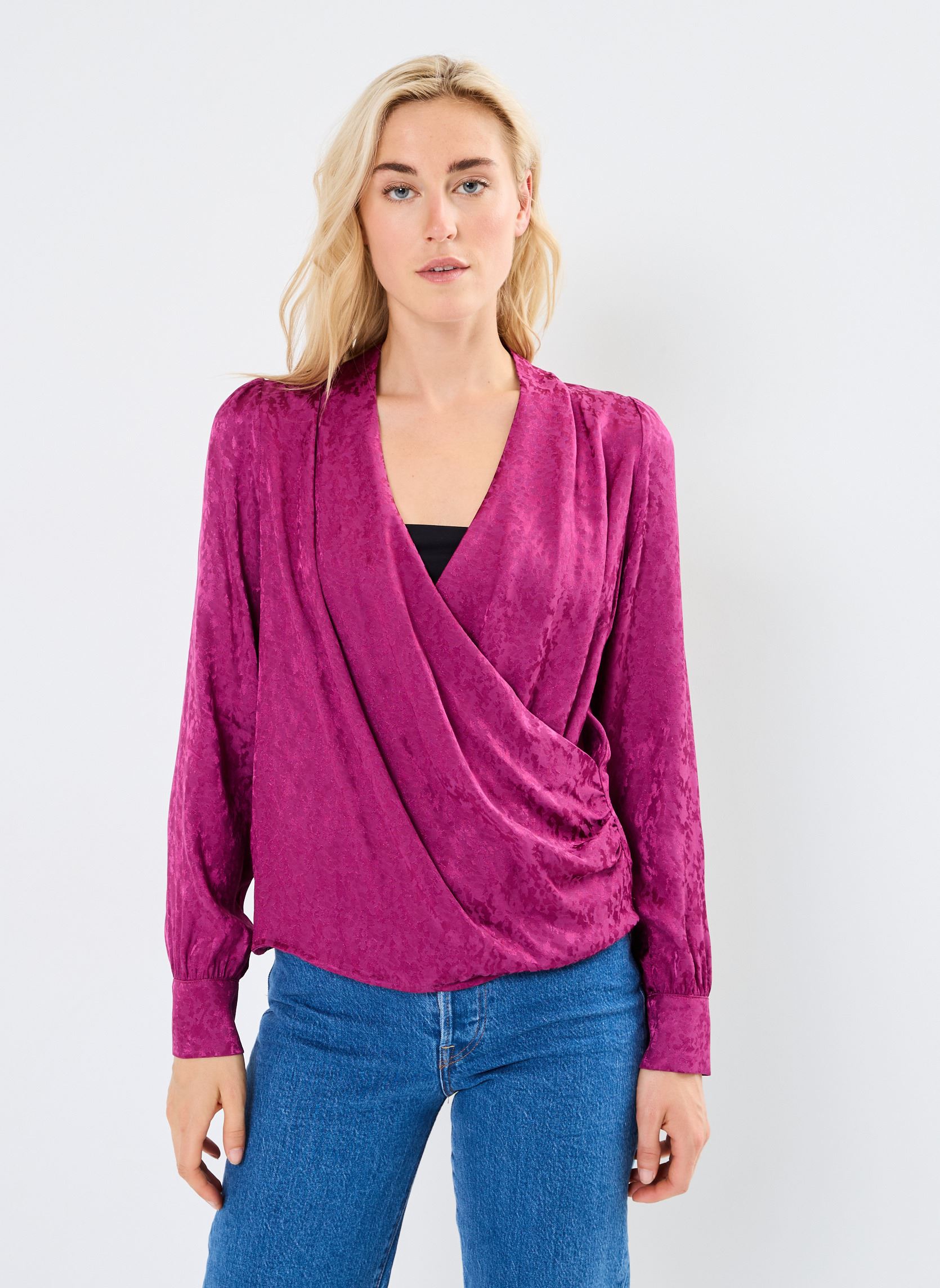 Blouses met lange mouwen Nonna dames roze Grace & Mila Blouses met lange mouwen Nonna dames roze Pivoine