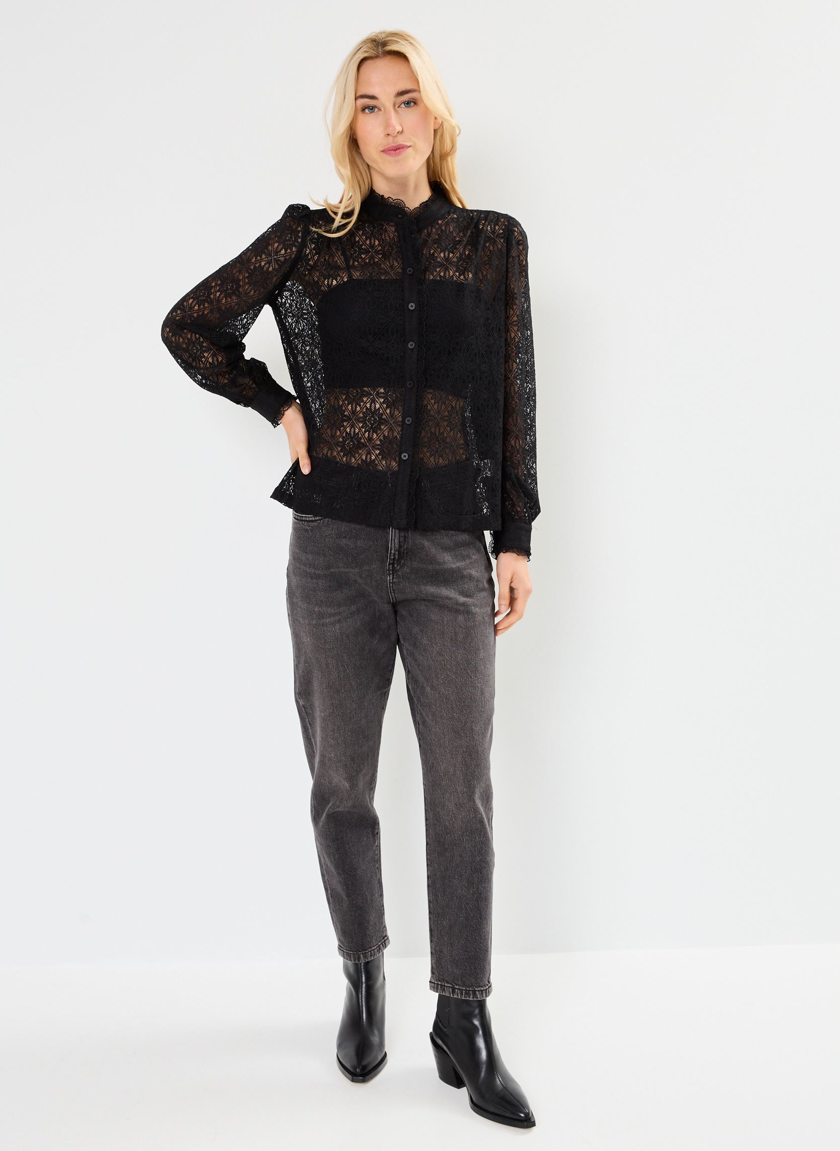Blouses manches longues Nora femme noir Grace & Mila Blouses manches longues Nora femme noir Noir