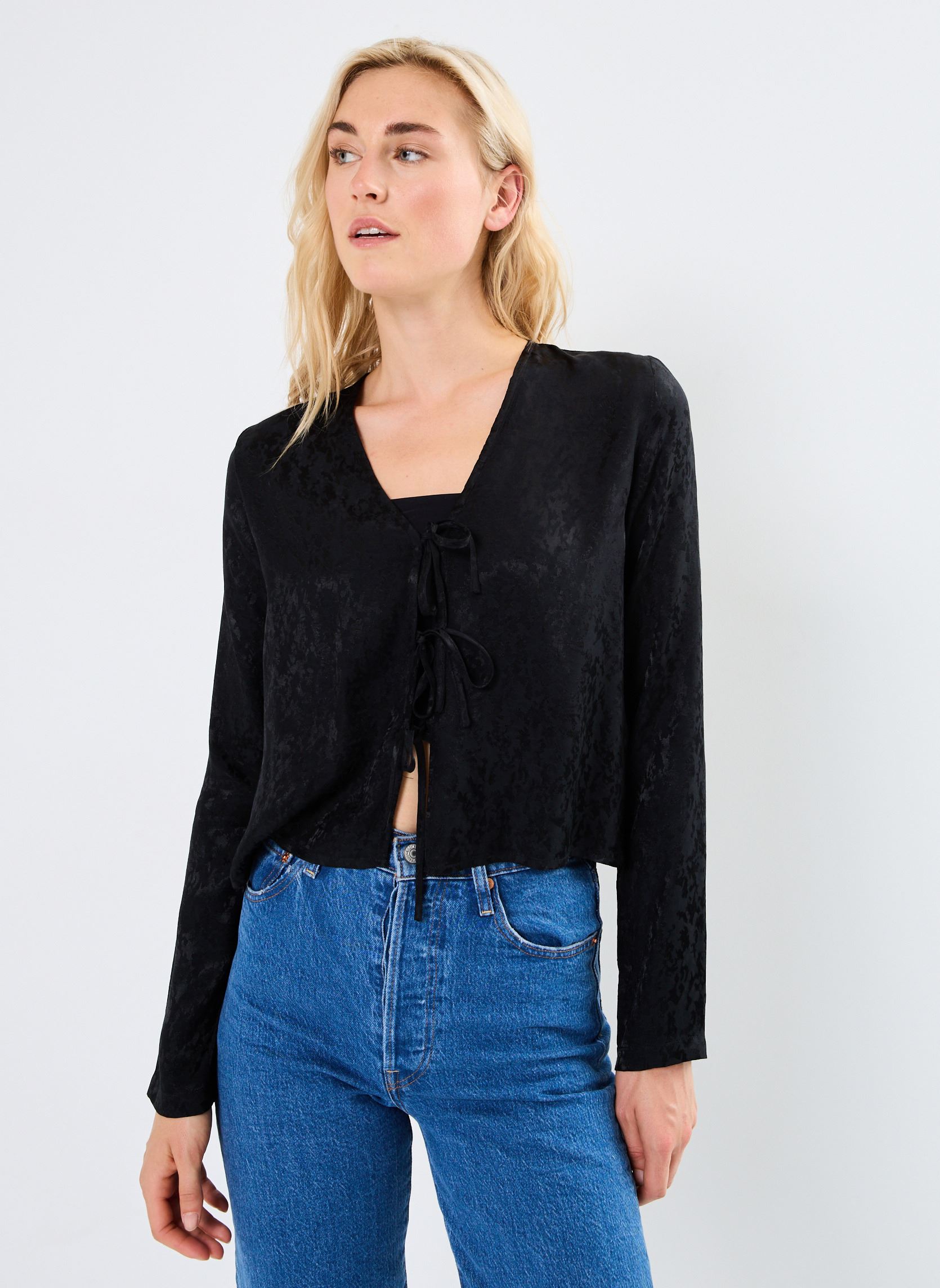 Blouses met lange mouwen Nuccia dames zwart Grace & Mila Blouses met lange mouwen Nuccia dames zwart NOIR