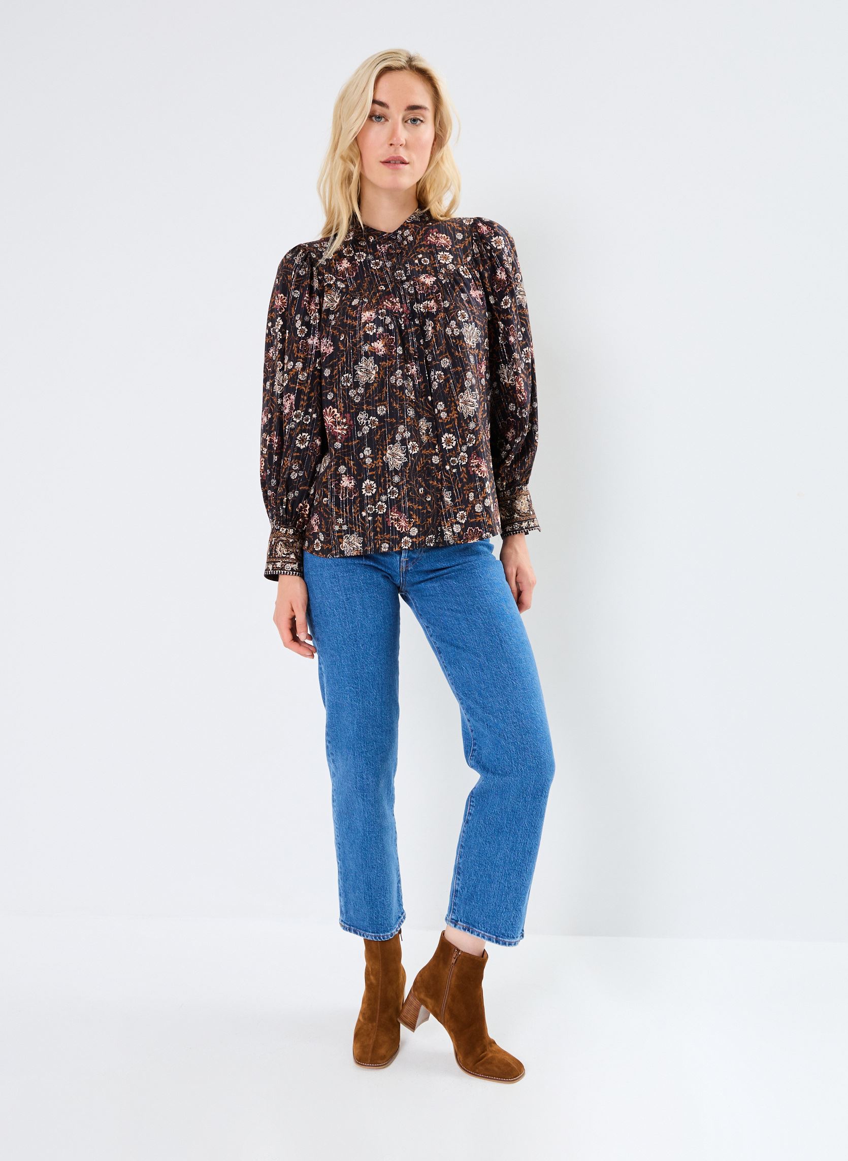 Blouses manches longues Nuncas femme noir Grace & Mila Blouses manches longues Nuncas femme noir Noir