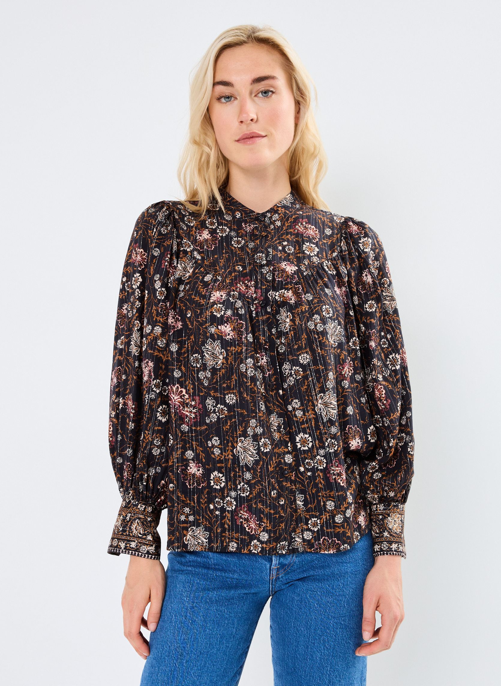Blouses manches longues Nuncas femme noir Grace & Mila Blouses manches longues Nuncas femme noir Noir