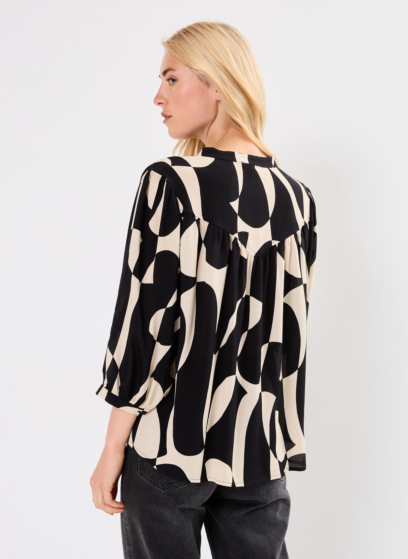 Blouses met lange mouwen Nymphea dames zwart Grace & Mila Blouses met lange mouwen Nymphea dames zwart NOIR