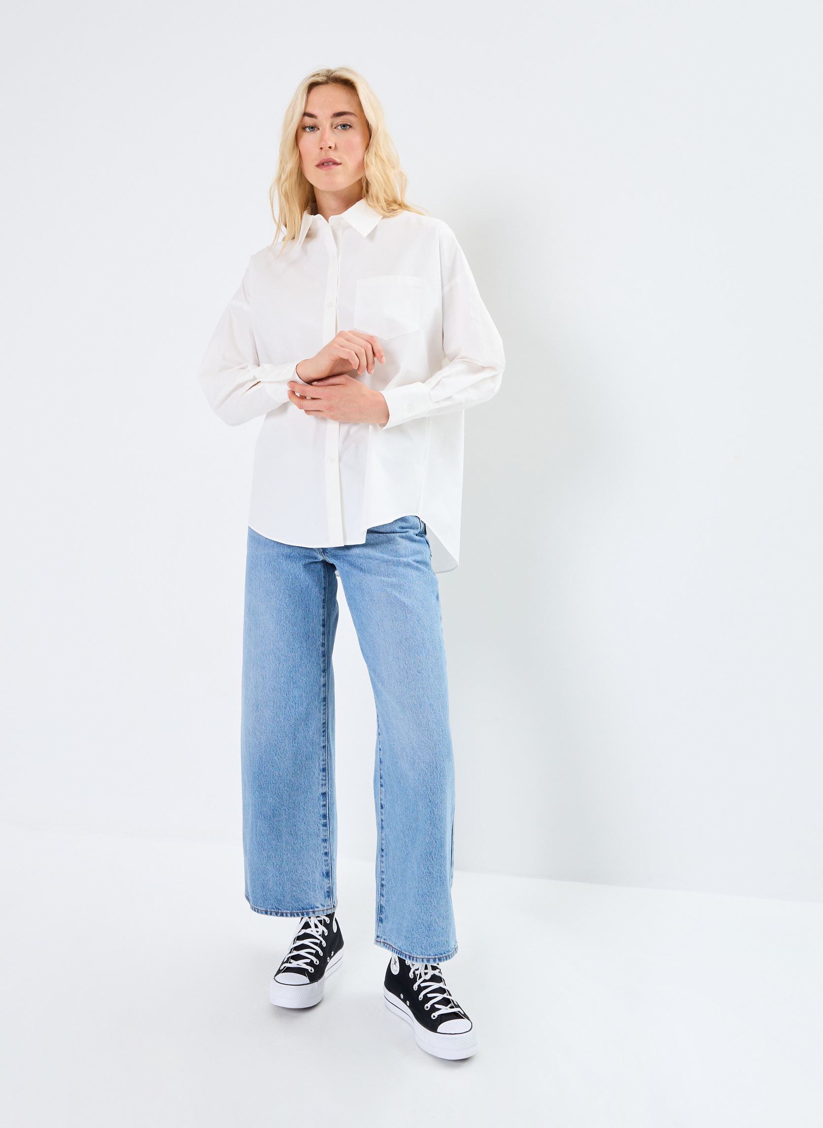 Chemises manches longues Nesrine femme blanc Grace & Mila Chemises manches longues Nesrine femme blanc Ecru