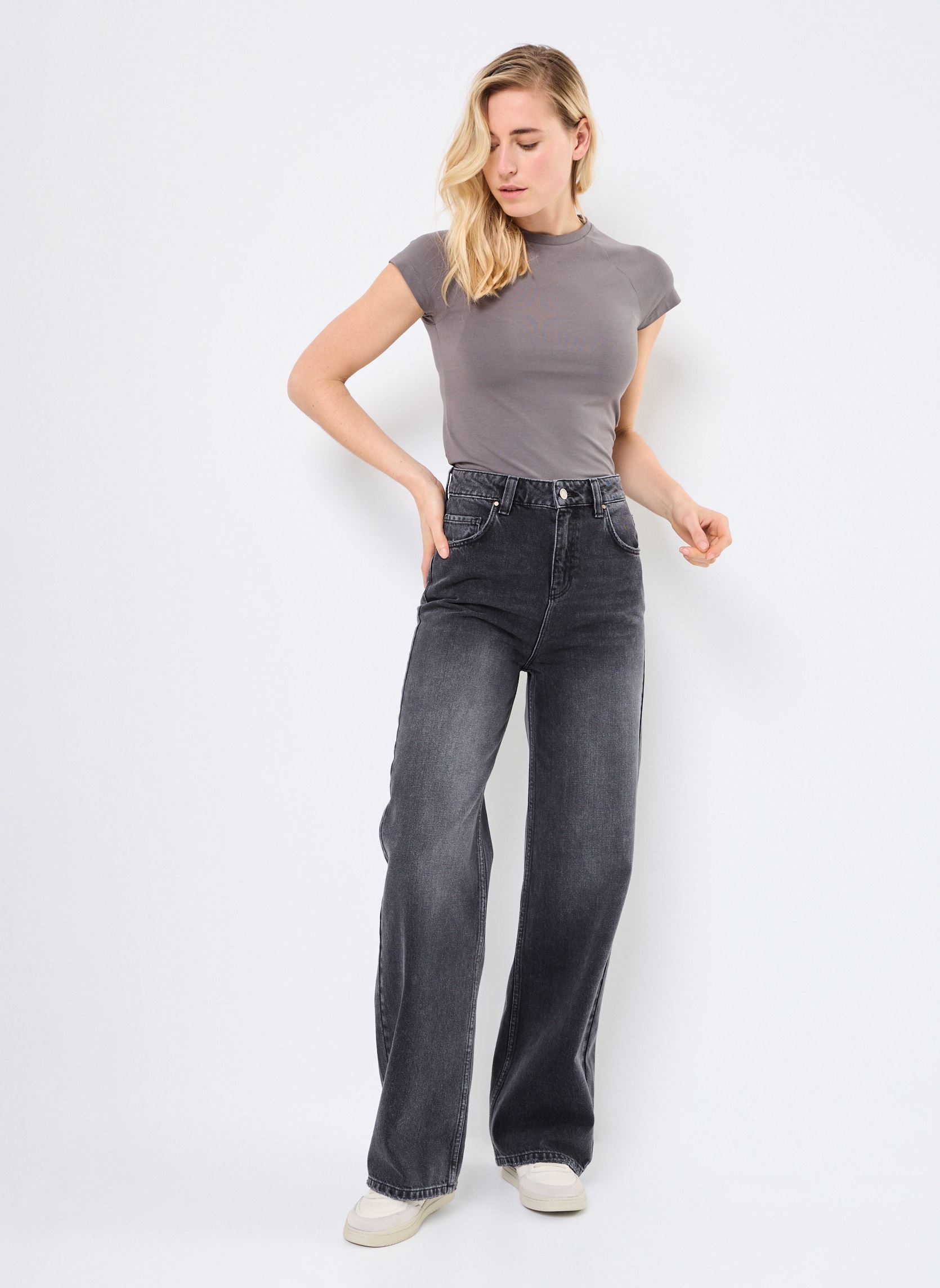 Rechte jeans / Straight Leg Jeans 2001 dames blauw Grace & Mila Rechte jeans / Straight Leg Jeans 2001 dames blauw BLACK WASHED