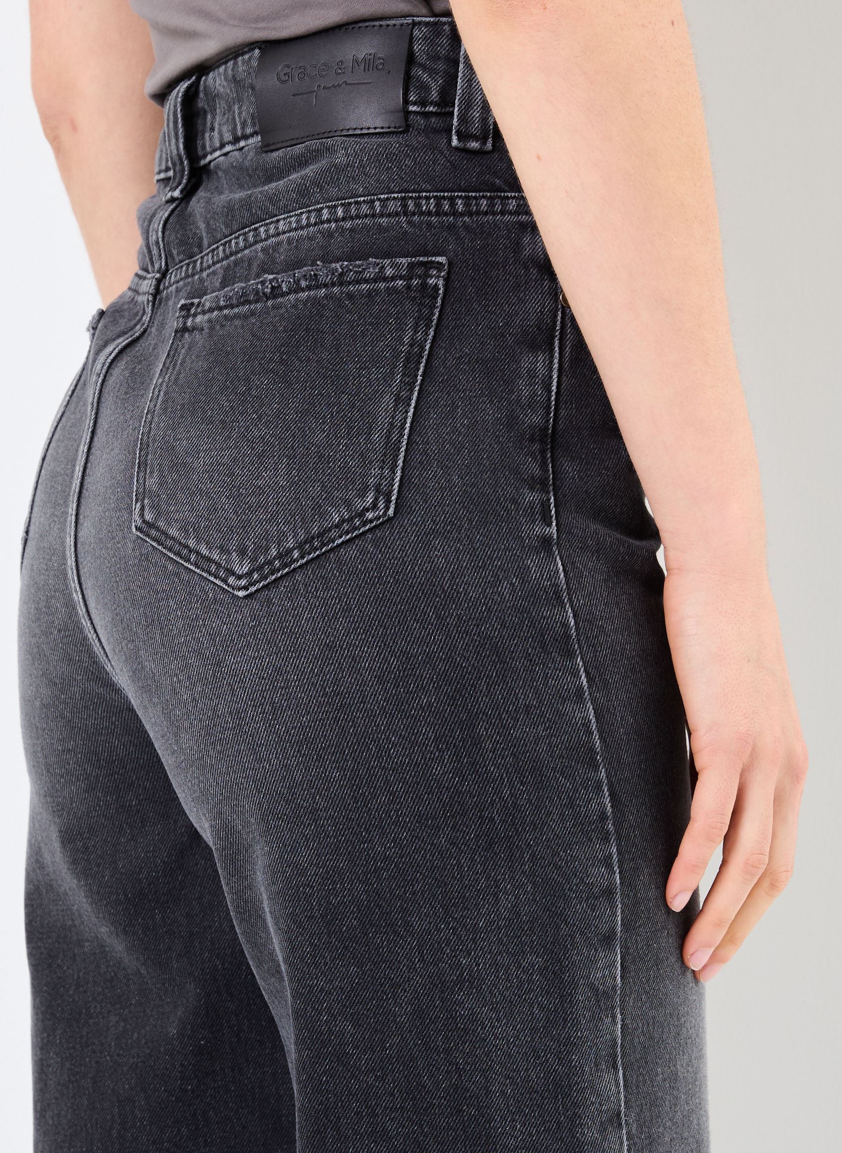 Rechte jeans / Straight Leg Jeans 2001 dames blauw Grace & Mila Rechte jeans / Straight Leg Jeans 2001 dames blauw BLACK WASHED