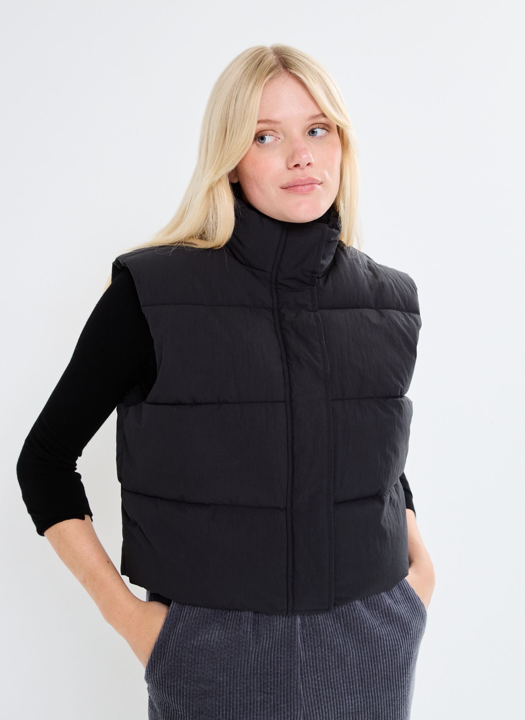 Daunenjacken Nylon damen schwarz Grace & Mila Daunenjacken Nylon damen schwarz Noir