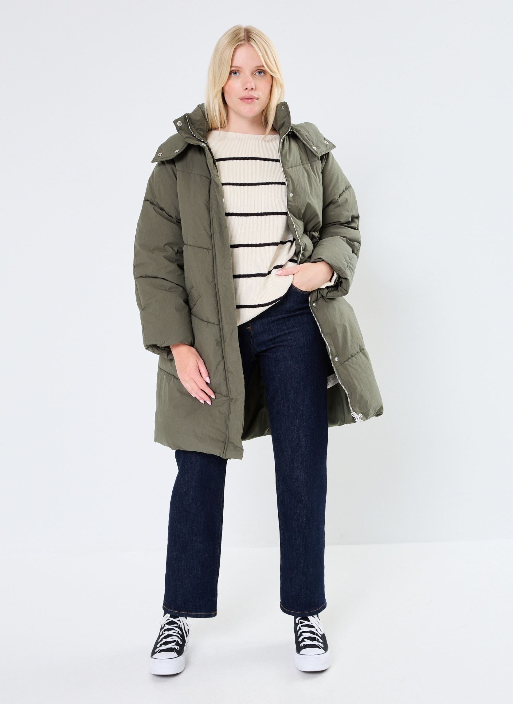 Doudounes North femme vert Grace & Mila Doudounes North femme vert Kaki