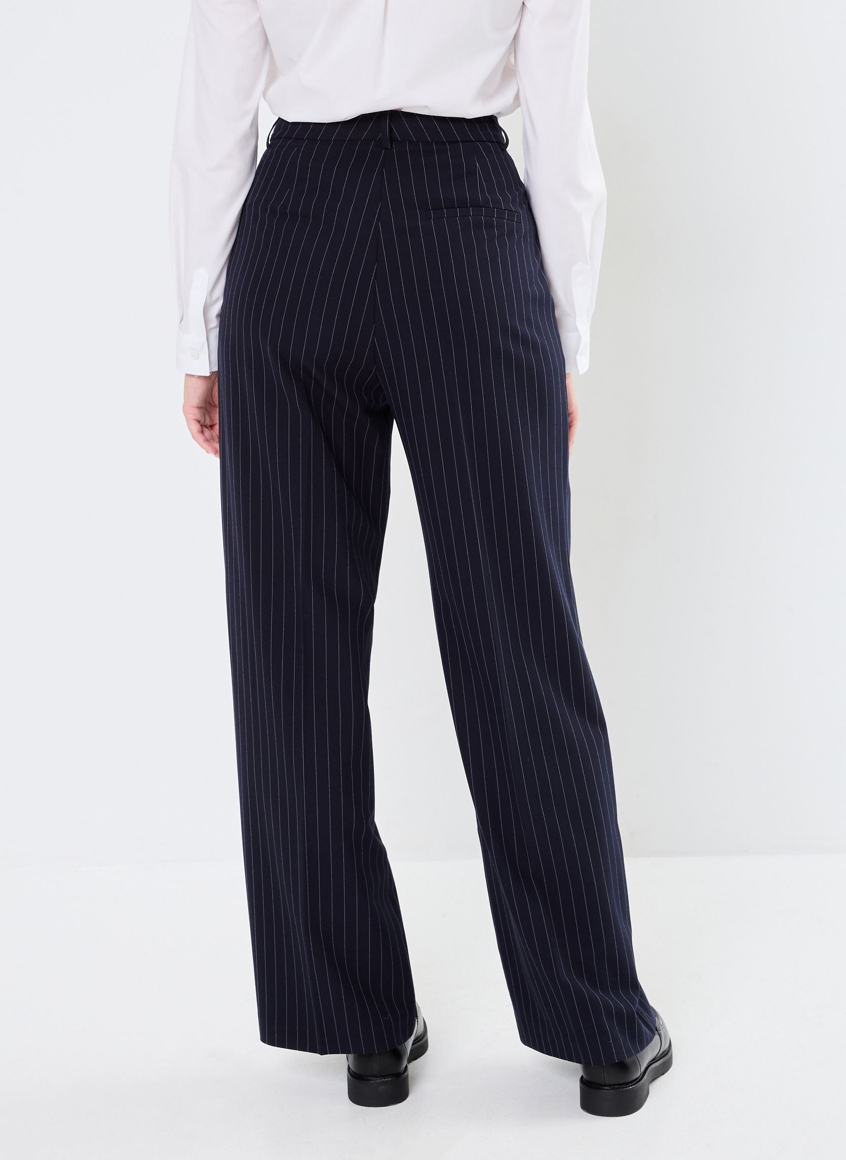 Pantalons droit Neve femme bleu Grace & Mila Pantalons droit Neve femme bleu Marine