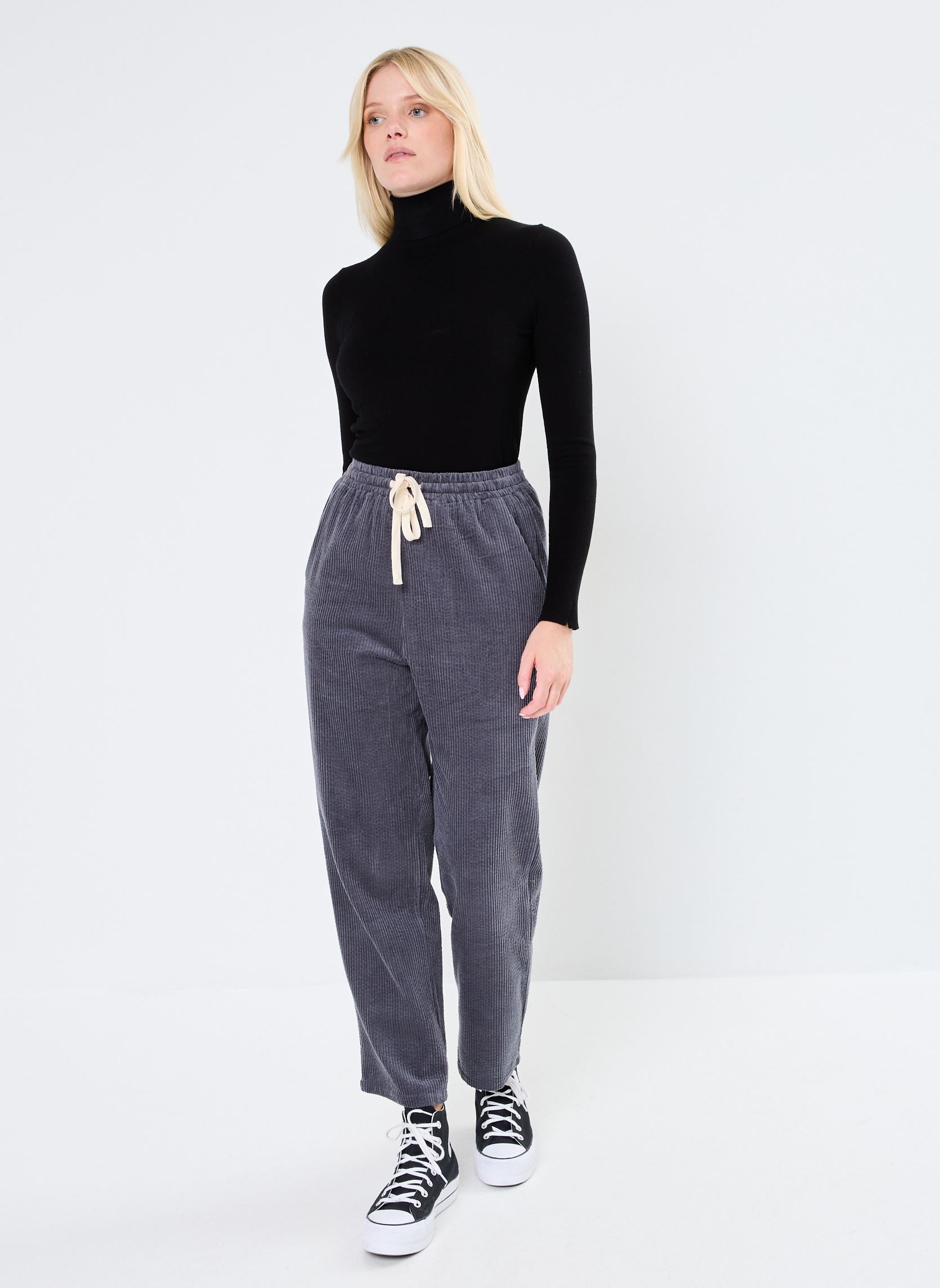 Pantalons droit Nicolas femme gris Grace & Mila Pantalons droit Nicolas femme gris Anthracite