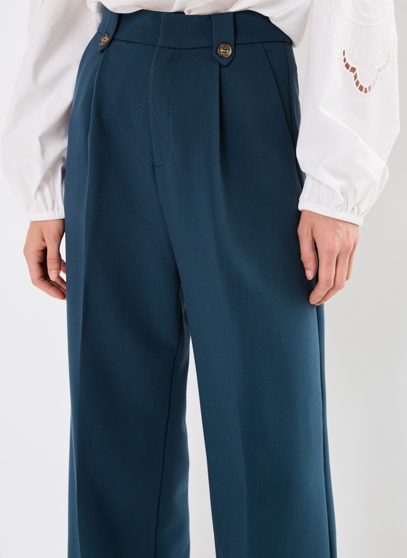 Pantalons droit Nilay femme vert Grace & Mila Pantalons droit Nilay femme vert Vert