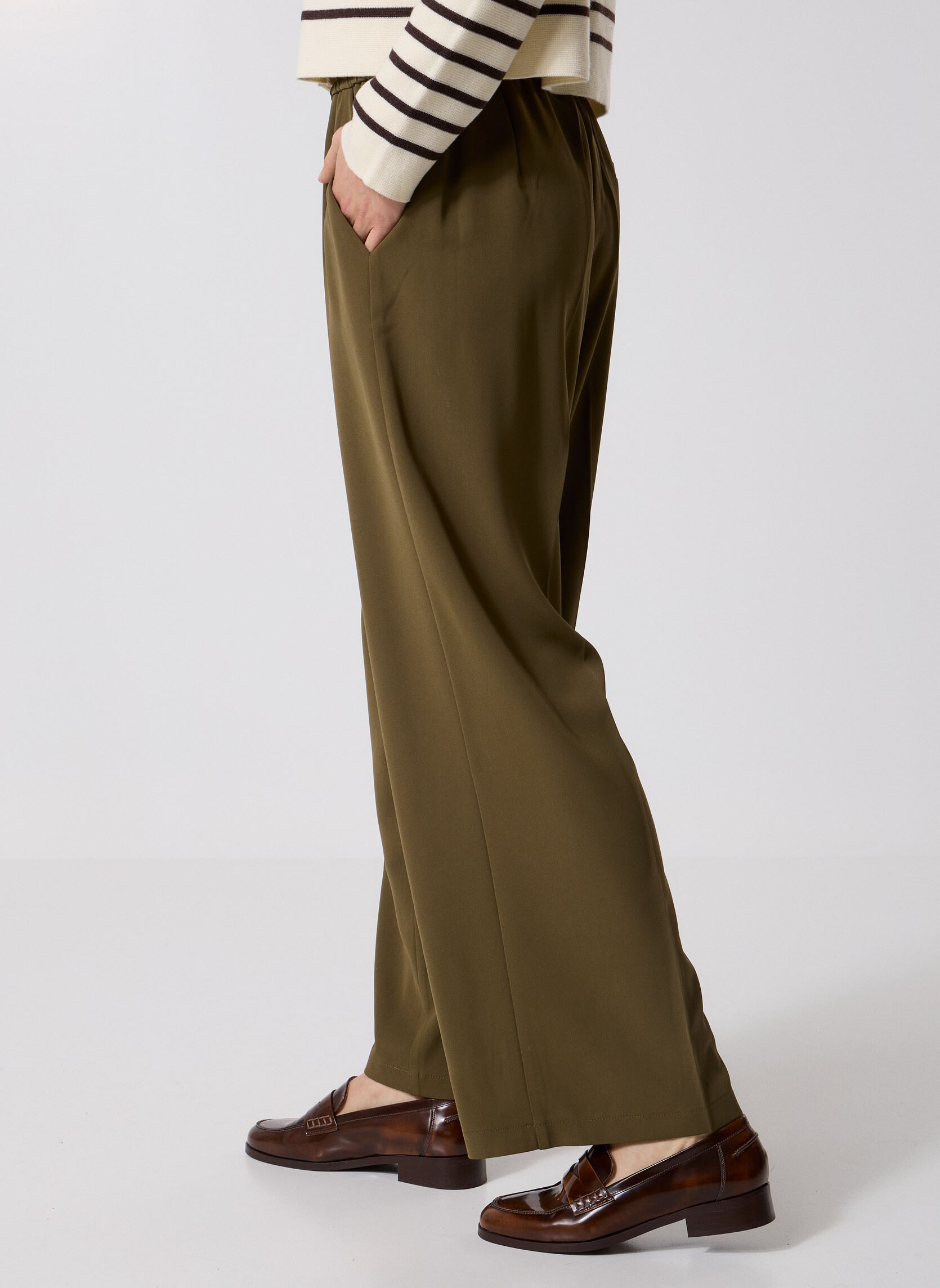 Rechte broeken Noblesse dames groen Grace & Mila Rechte broeken Noblesse dames groen Vert foret