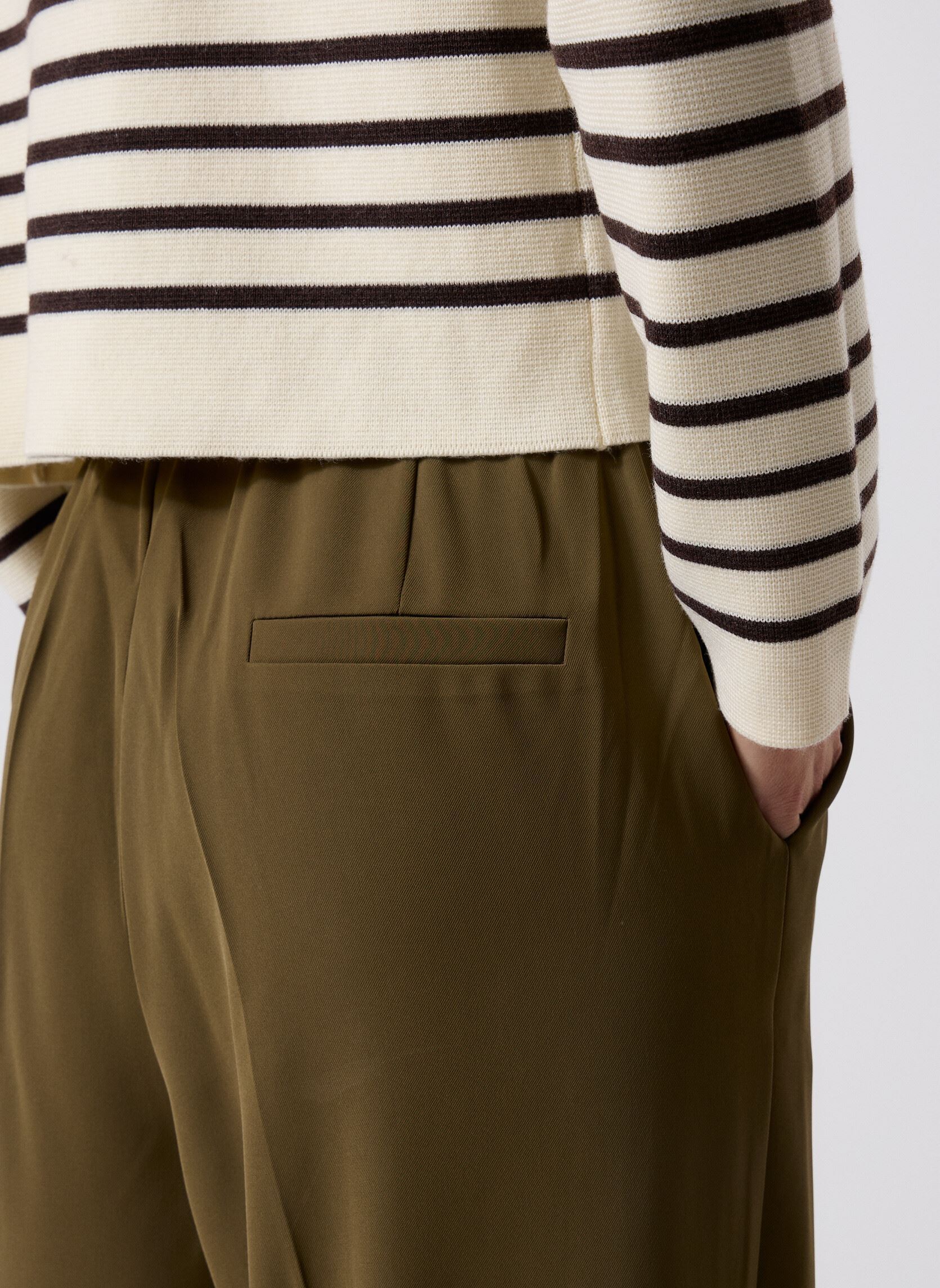 Rechte broeken Noblesse dames groen Grace & Mila Rechte broeken Noblesse dames groen Vert foret