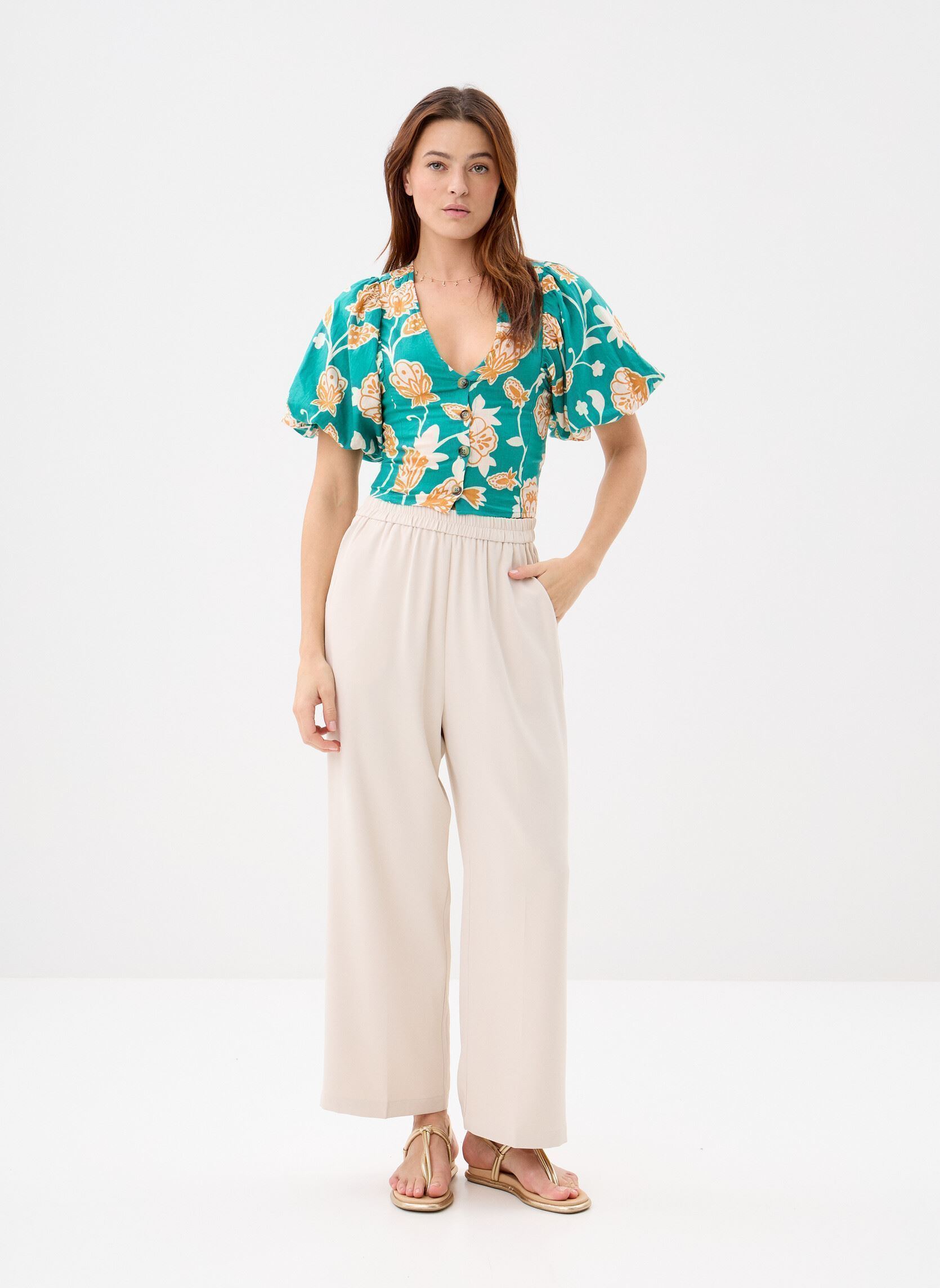 Rechte broeken Noblesse dames wit Grace & Mila Rechte broeken Noblesse dames wit Ecru