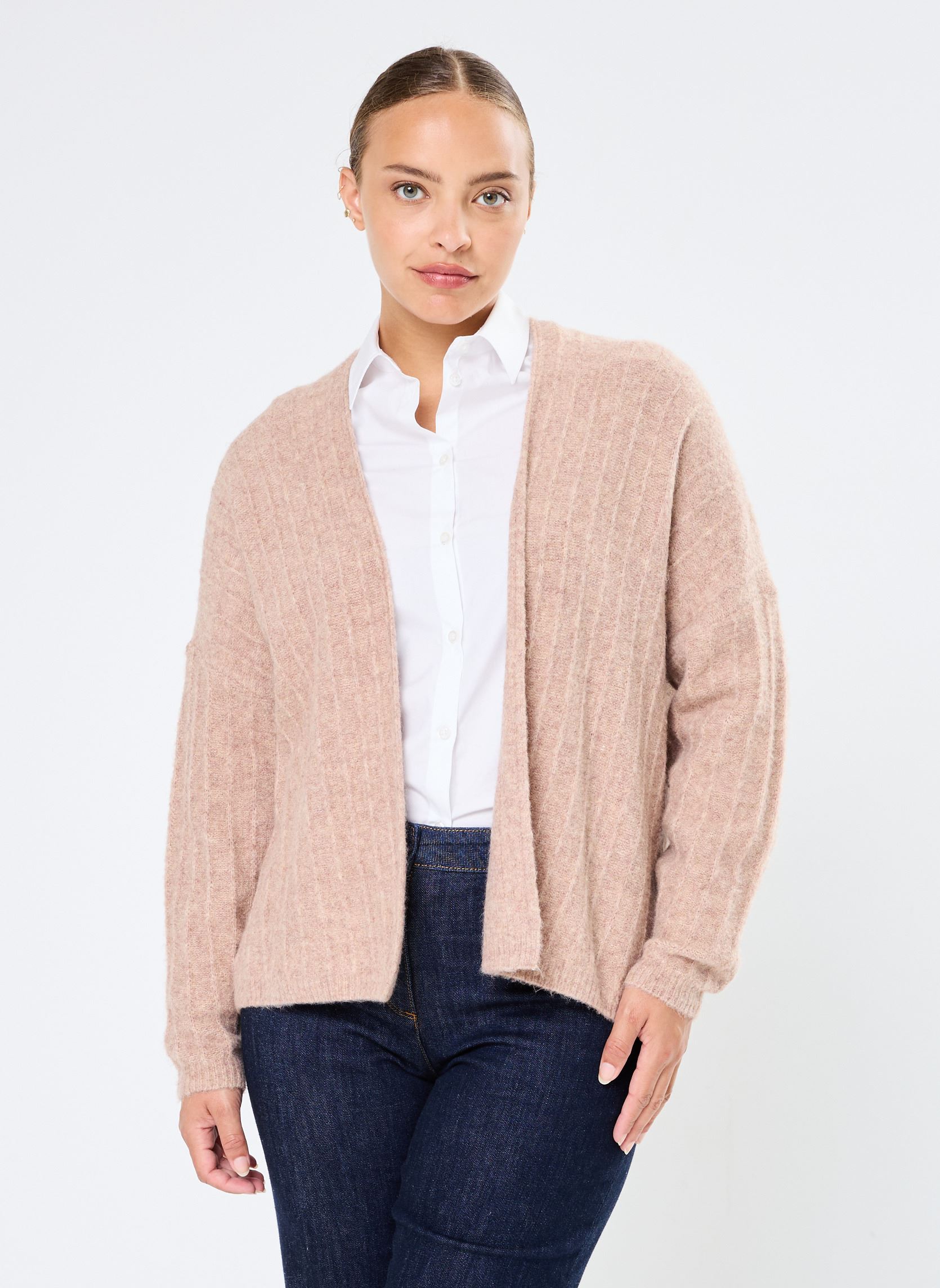 Gilets Nando femme marron Grace & Mila Gilets Nando femme marron Taupe